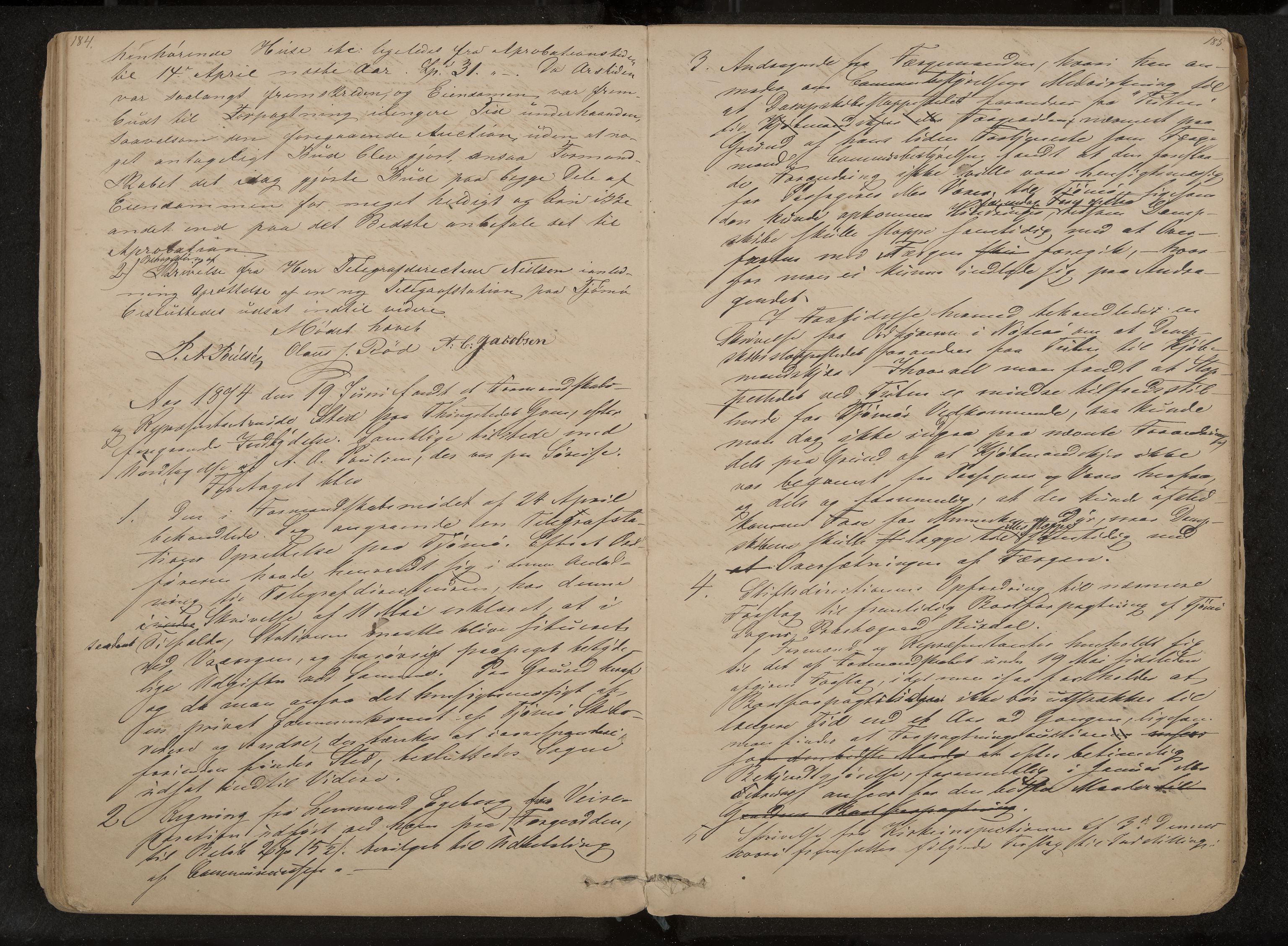 Tjøme formannskap og sentraladministrasjon, IKAK/0723021-1/A/L0002: Møtebok, 1865-1886, p. 184-185