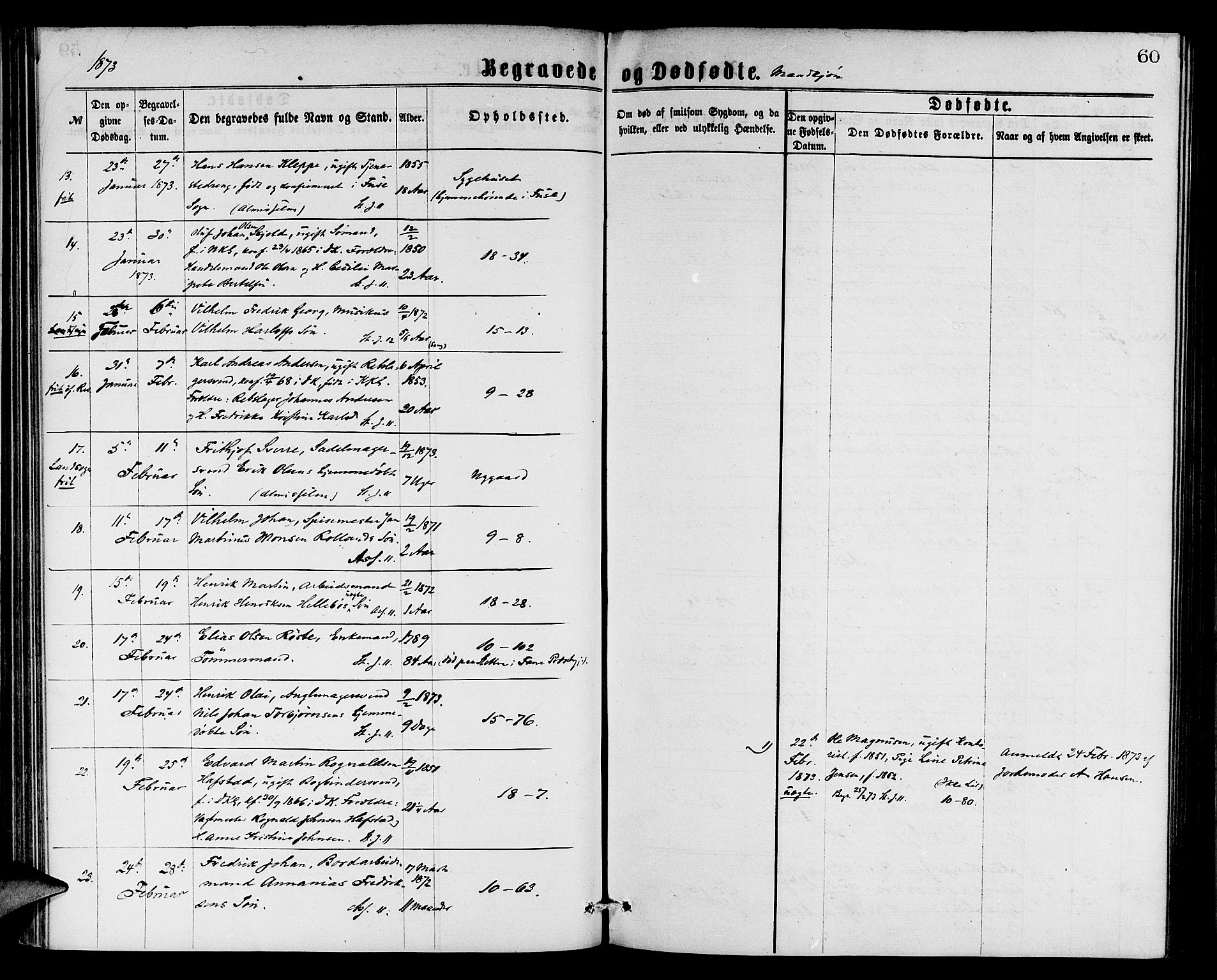 Domkirken sokneprestembete, AV/SAB-A-74801/H/Hab/L0040: Parish register (copy) no. E 4, 1868-1877, p. 60