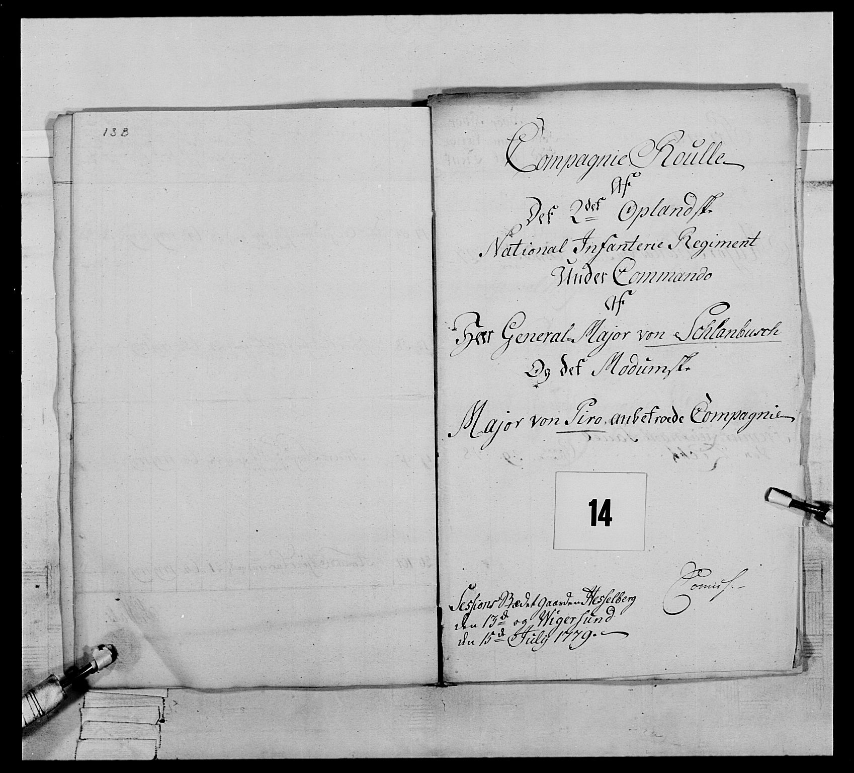 Generalitets- og kommissariatskollegiet, Det kongelige norske kommissariatskollegium, AV/RA-EA-5420/E/Eh/L0064: 2. Opplandske nasjonale infanteriregiment, 1774-1784, p. 496