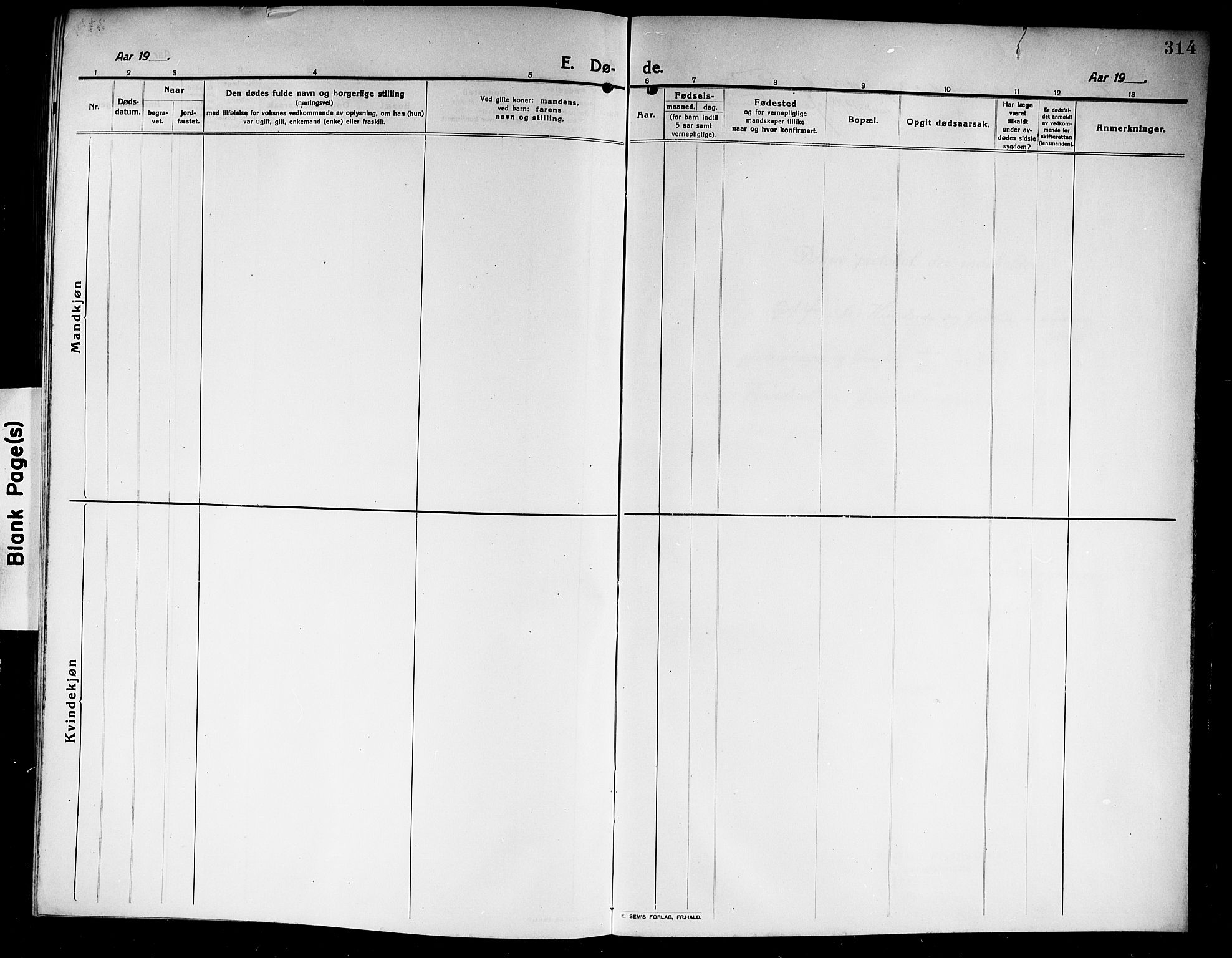 Norderhov kirkebøker, SAKO/A-237/G/Ga/L0009: Parish register (copy) no. I 9, 1913-1920, p. 314