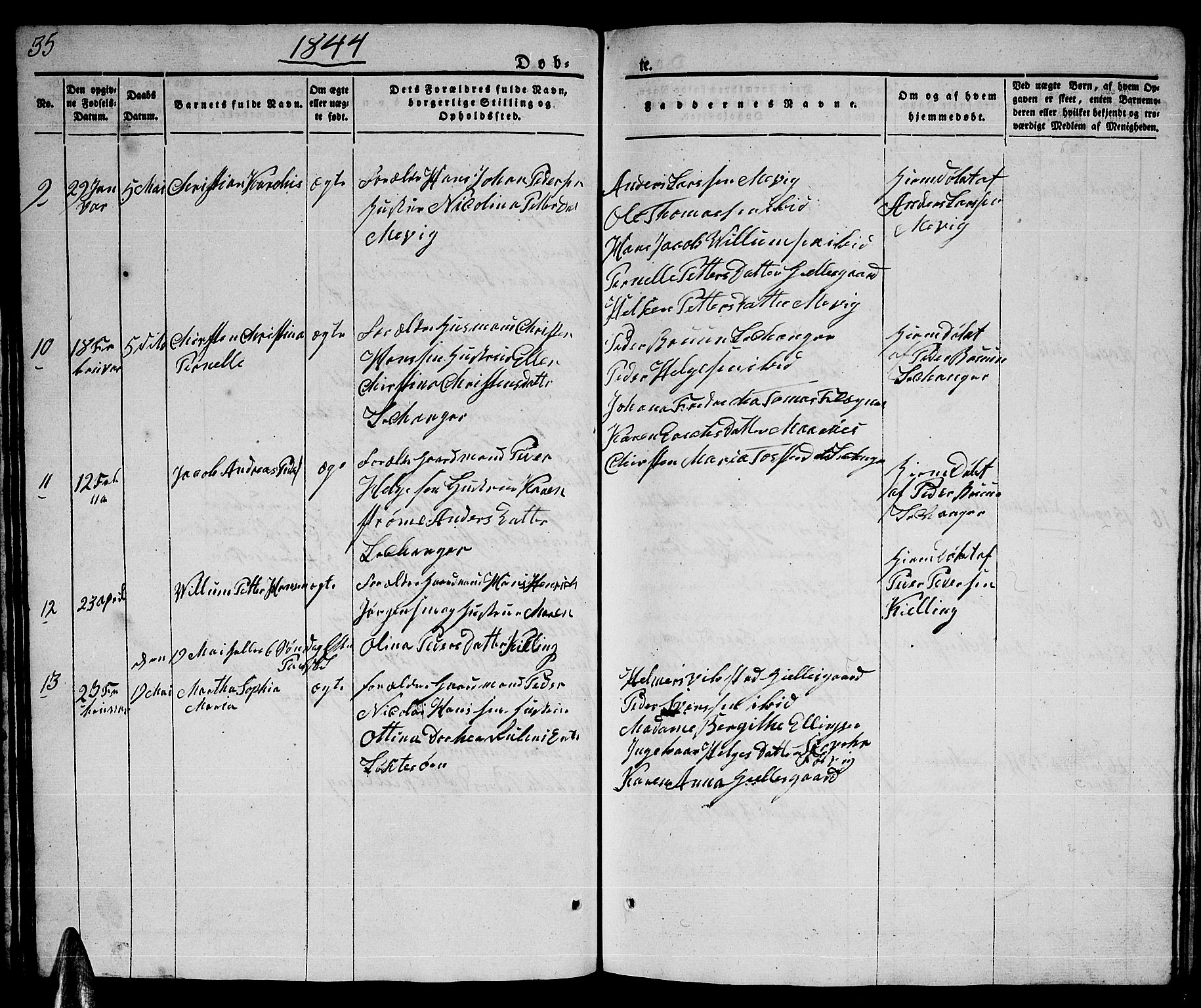 Ministerialprotokoller, klokkerbøker og fødselsregistre - Nordland, AV/SAT-A-1459/805/L0106: Parish register (copy) no. 805C02, 1841-1861, p. 35