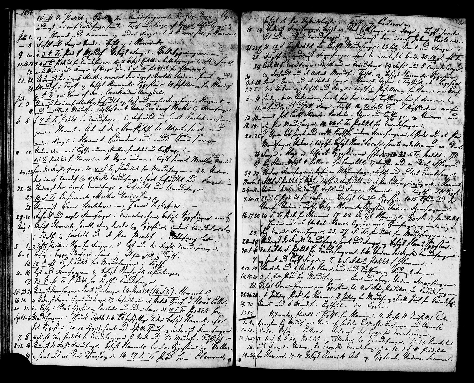 Ministerialprotokoller, klokkerbøker og fødselsregistre - Sør-Trøndelag, SAT/A-1456/624/L0481: Parish register (official) no. 624A02, 1841-1869, p. 41