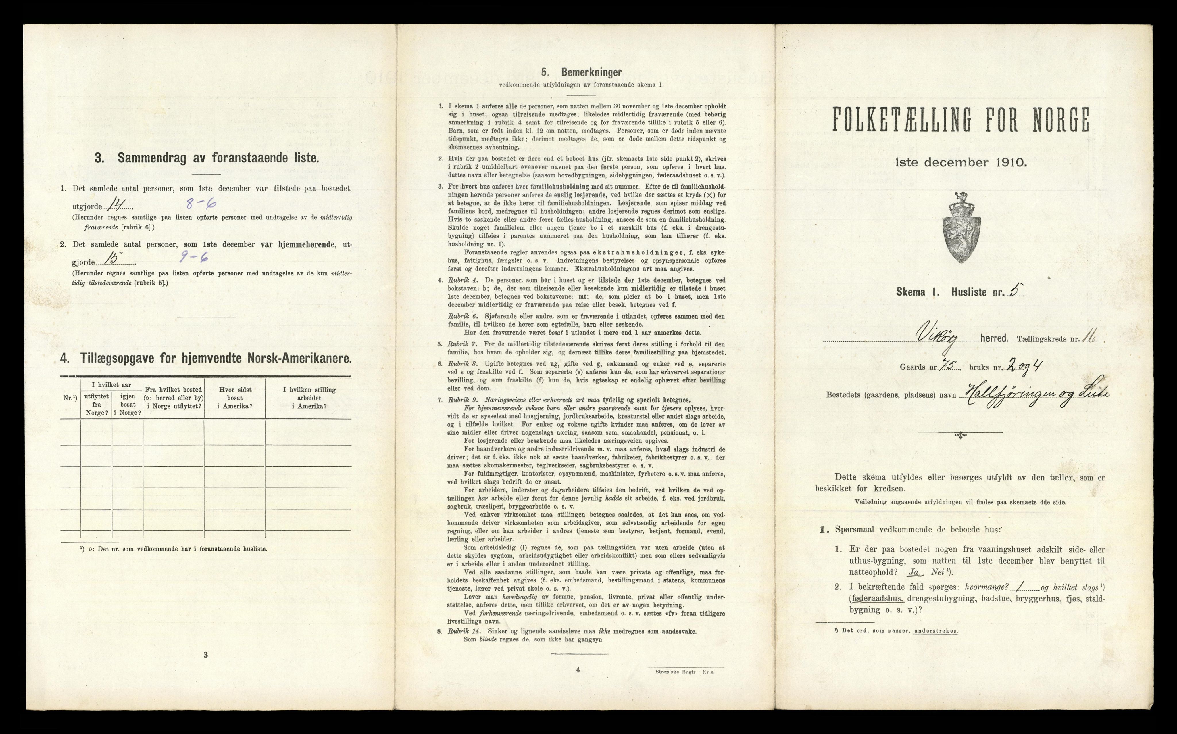 RA, 1910 census for Kvam, 1910, p. 1201