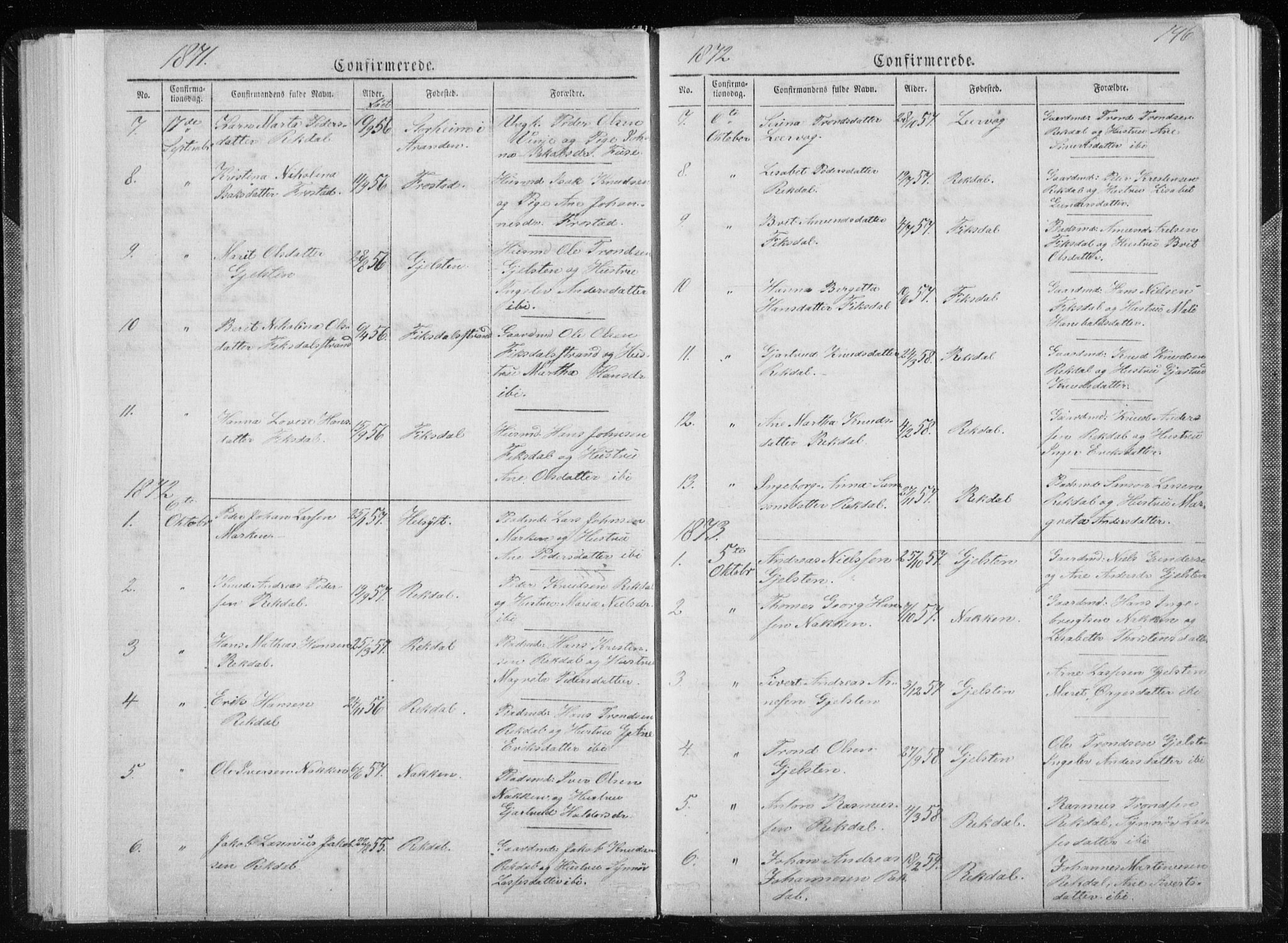 Ministerialprotokoller, klokkerbøker og fødselsregistre - Møre og Romsdal, SAT/A-1454/540/L0541: Parish register (copy) no. 540C01, 1867-1920, p. 146