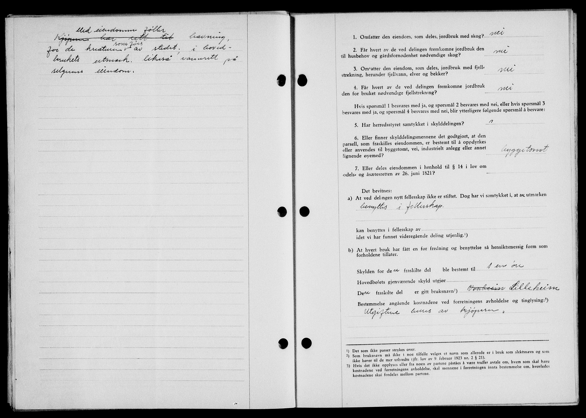 Lofoten sorenskriveri, SAT/A-0017/1/2/2C/L0013a: Mortgage book no. 13a, 1944-1946, Diary no: : 110/1945
