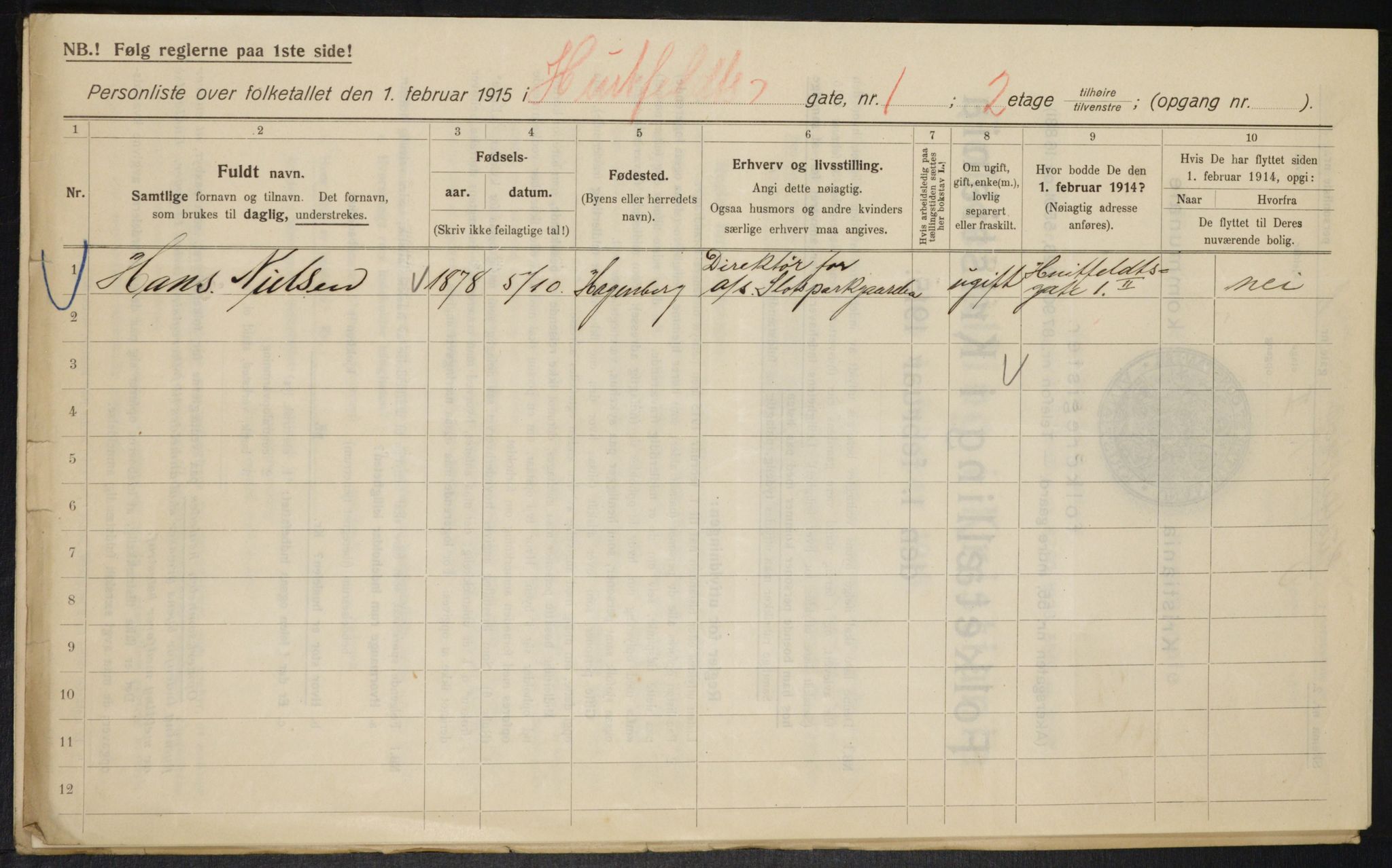 OBA, Municipal Census 1915 for Kristiania, 1915, p. 41120