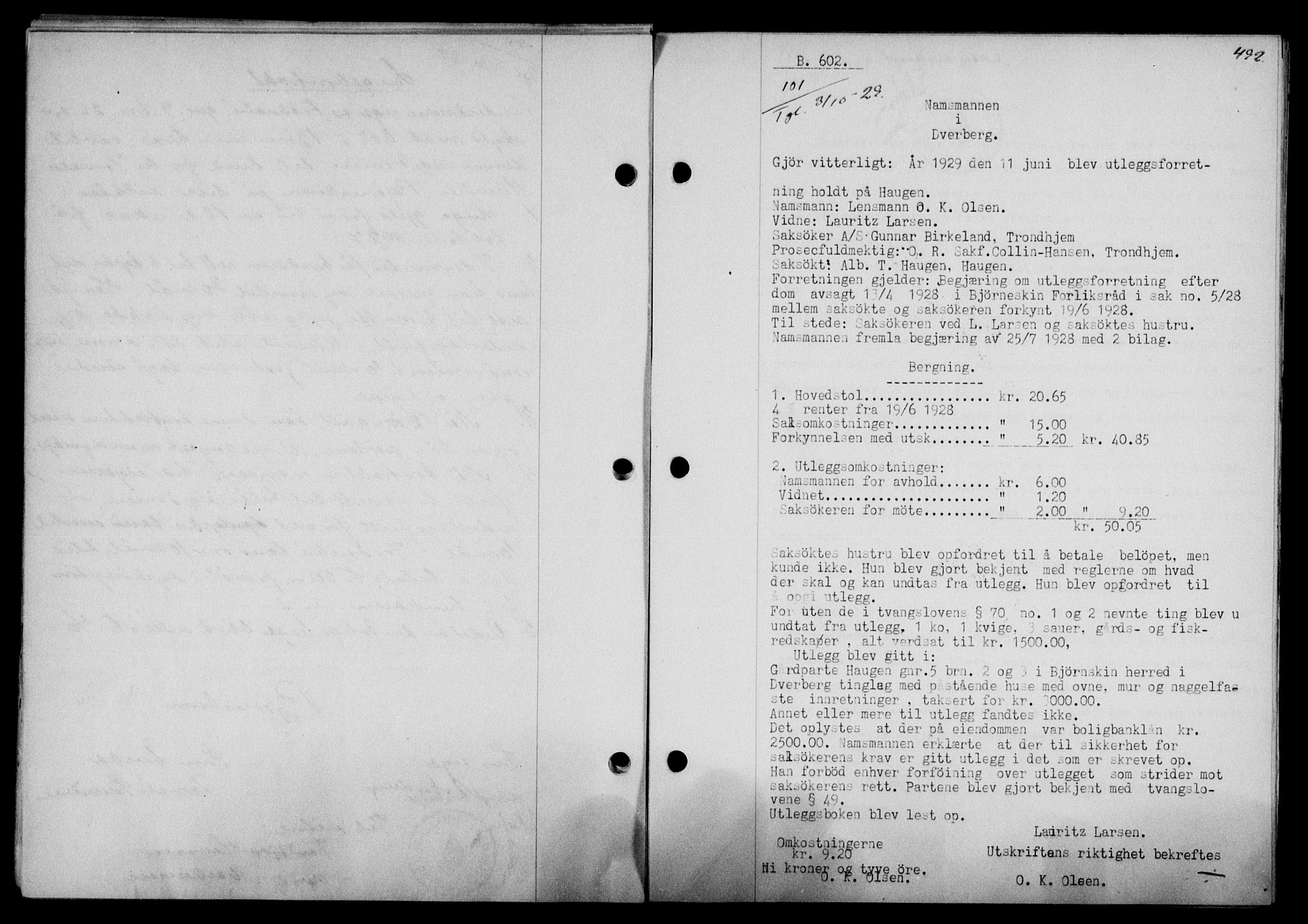 Vesterålen sorenskriveri, SAT/A-4180/1/2/2Ca/L0049: Mortgage book no. 42, 1929-1929, Deed date: 03.10.1929