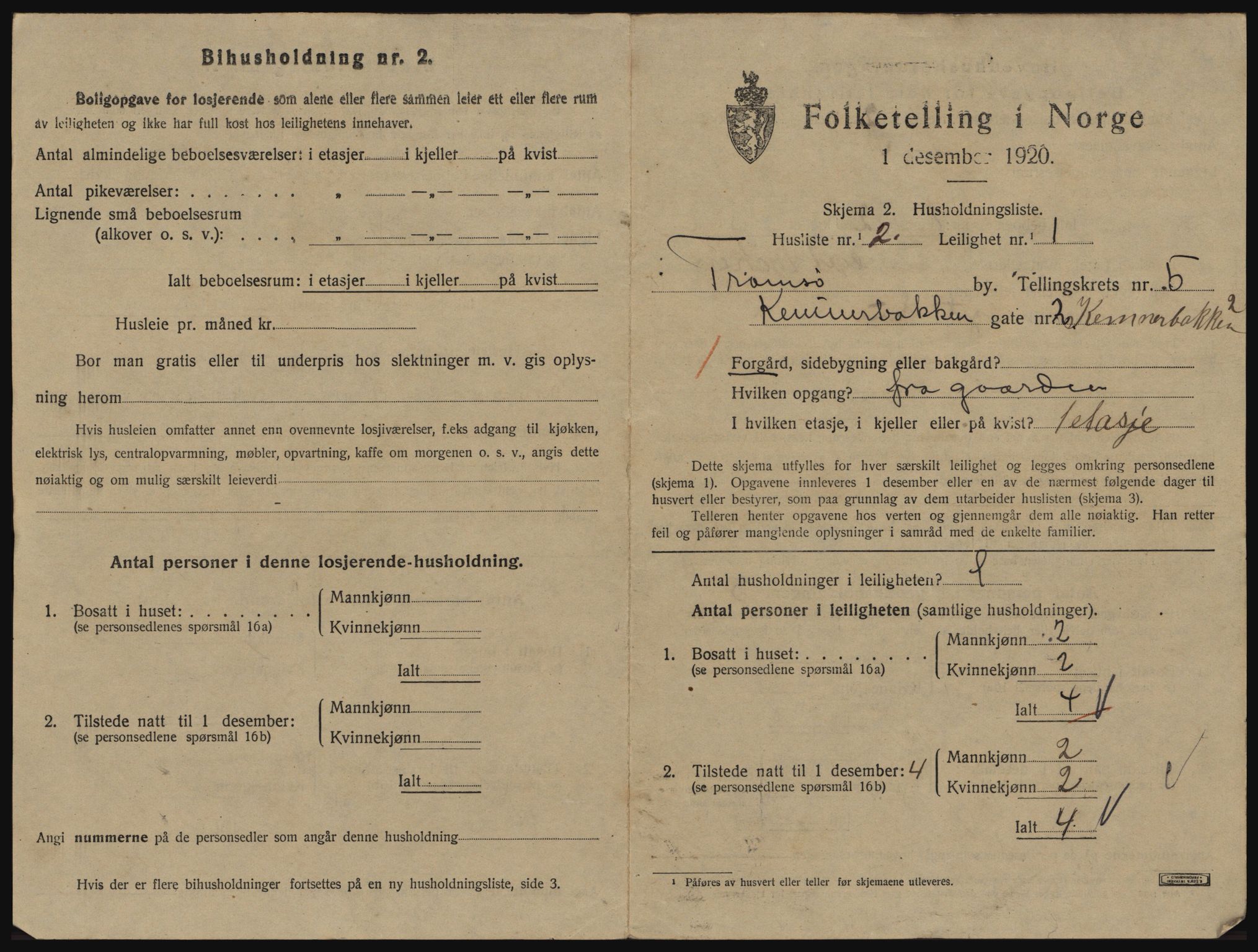 SATØ, 1920 census for Tromsø, 1920, p. 3721