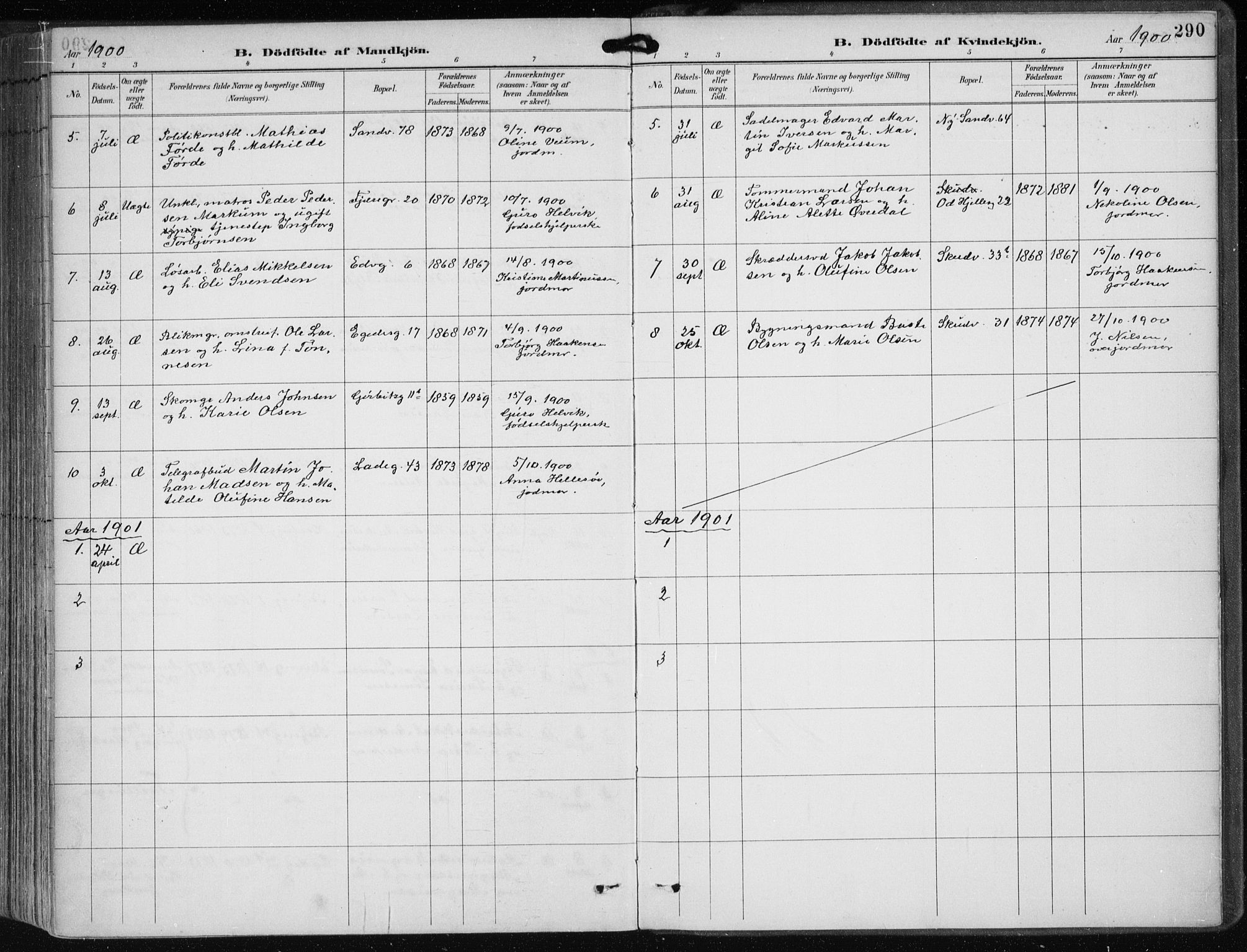 Sandviken Sokneprestembete, AV/SAB-A-77601/H/Ha/L0005: Parish register (official) no. B 2, 1891-1901, p. 290