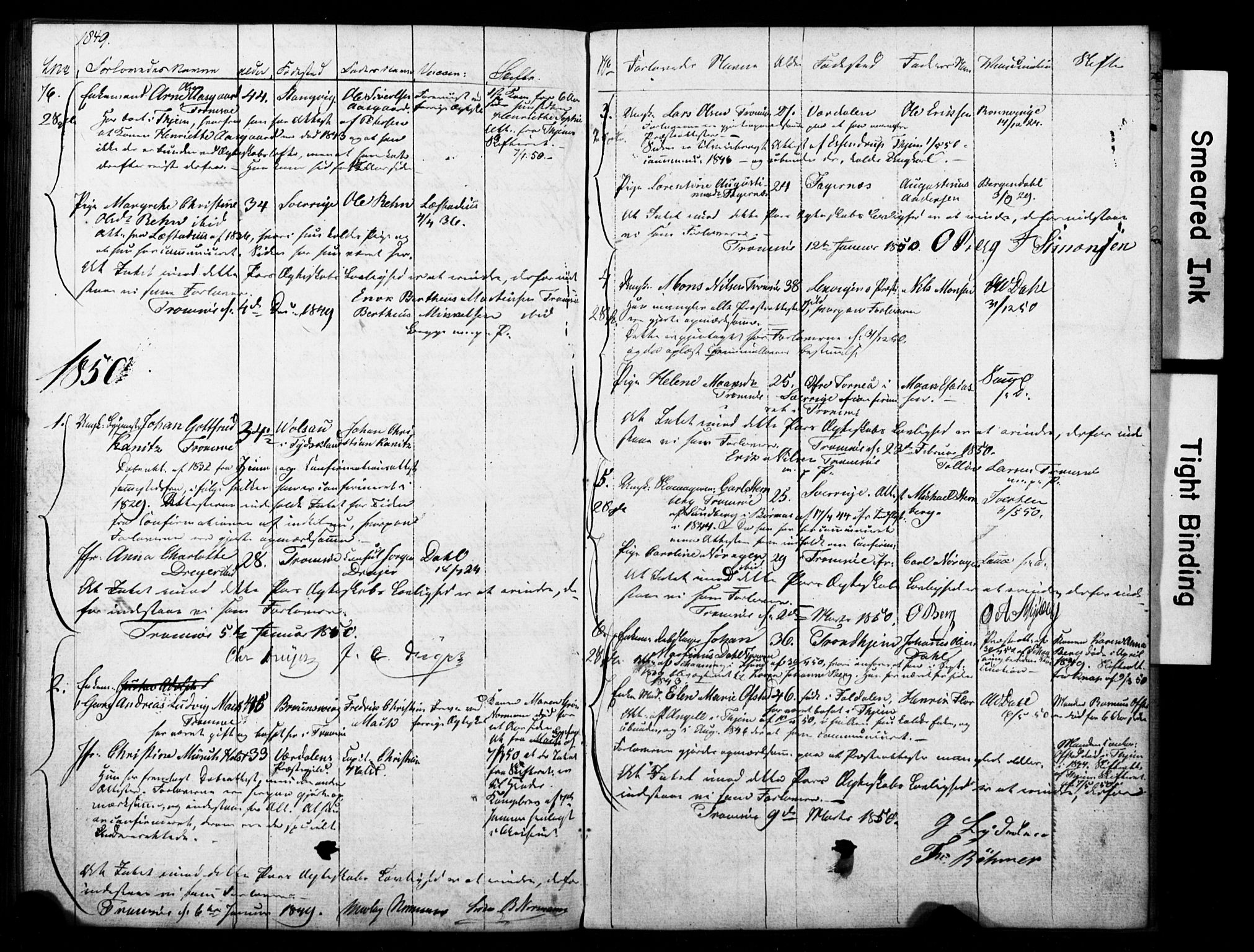 Tromsø sokneprestkontor/stiftsprosti/domprosti, AV/SATØ-S-1343/H/Hc/L0096: Banns register no. 96, 1838-1851