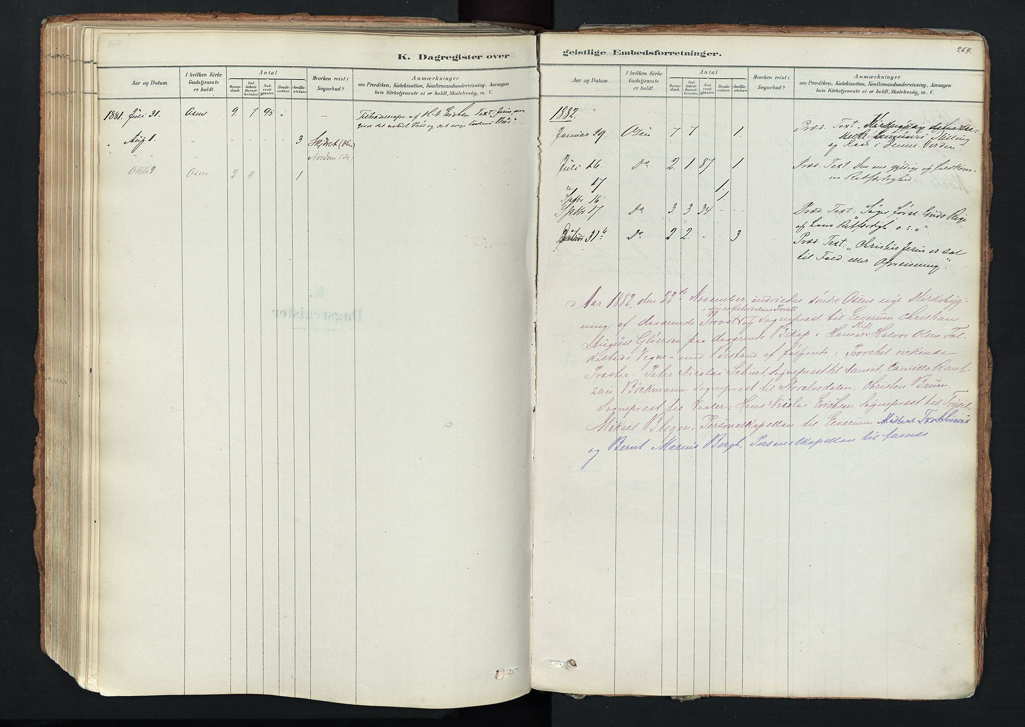 Trysil prestekontor, SAH/PREST-046/H/Ha/Haa/L0011: Parish register (official) no. 11, 1878-1912, p. 267