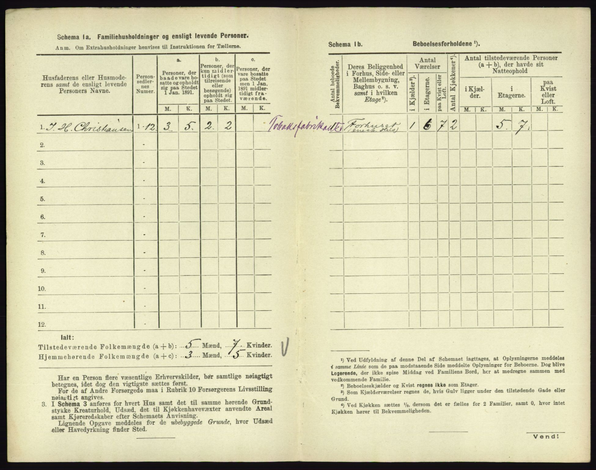 RA, 1891 census for 0705 Tønsberg, 1891, p. 1061