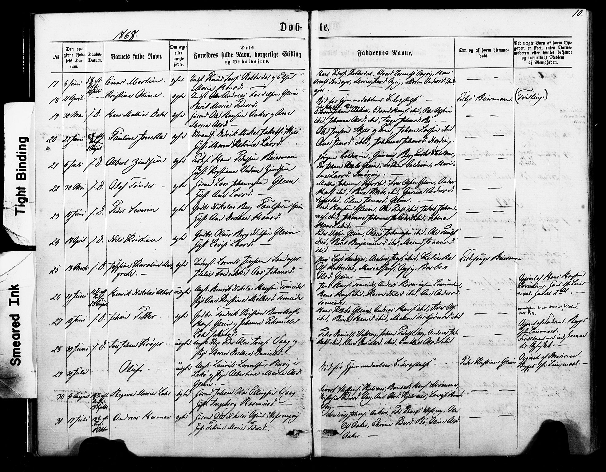 Ministerialprotokoller, klokkerbøker og fødselsregistre - Nordland, SAT/A-1459/835/L0524: Parish register (official) no. 835A02, 1865-1880, p. 10