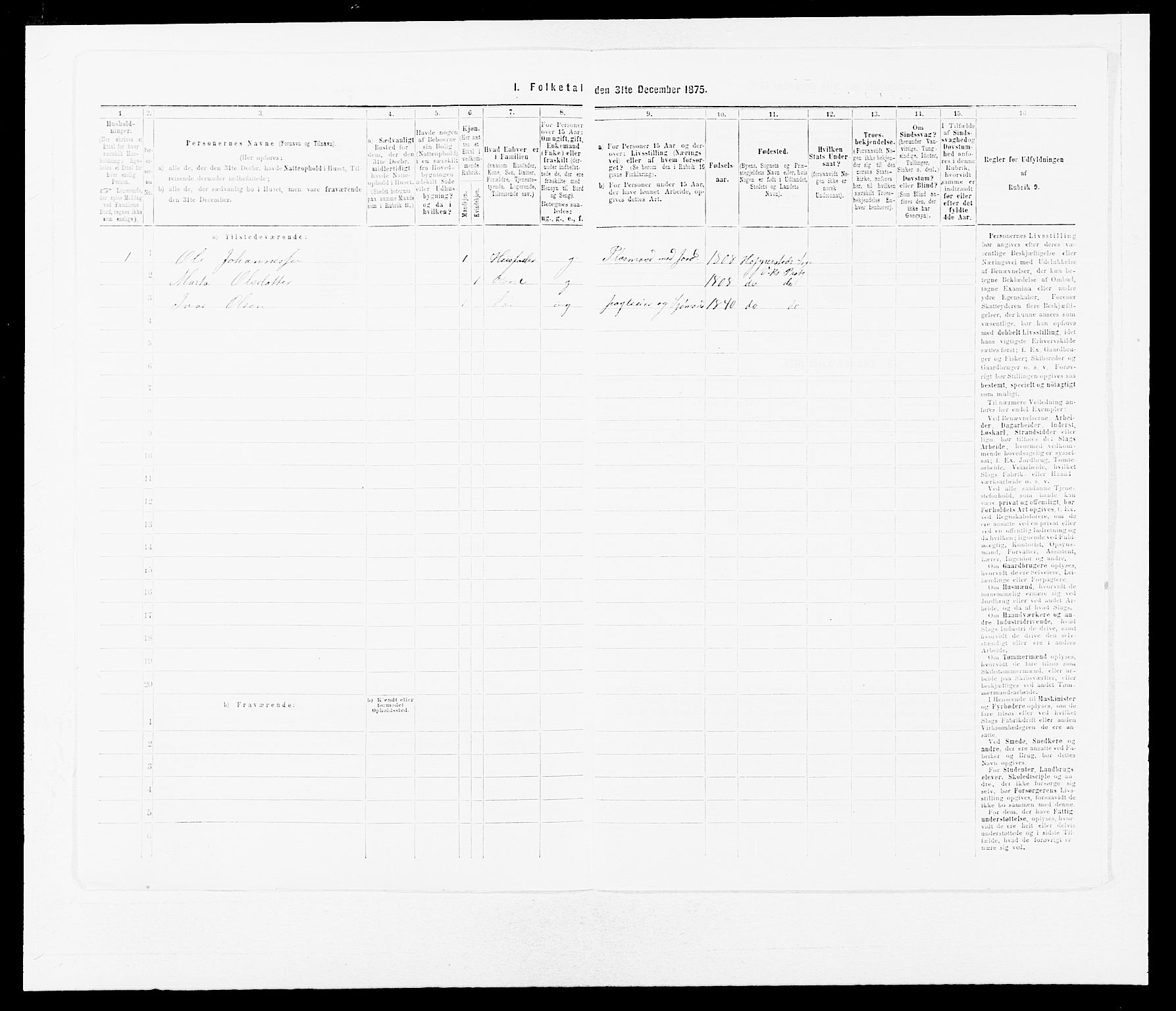 SAB, 1875 census for 1417P Vik, 1875, p. 804