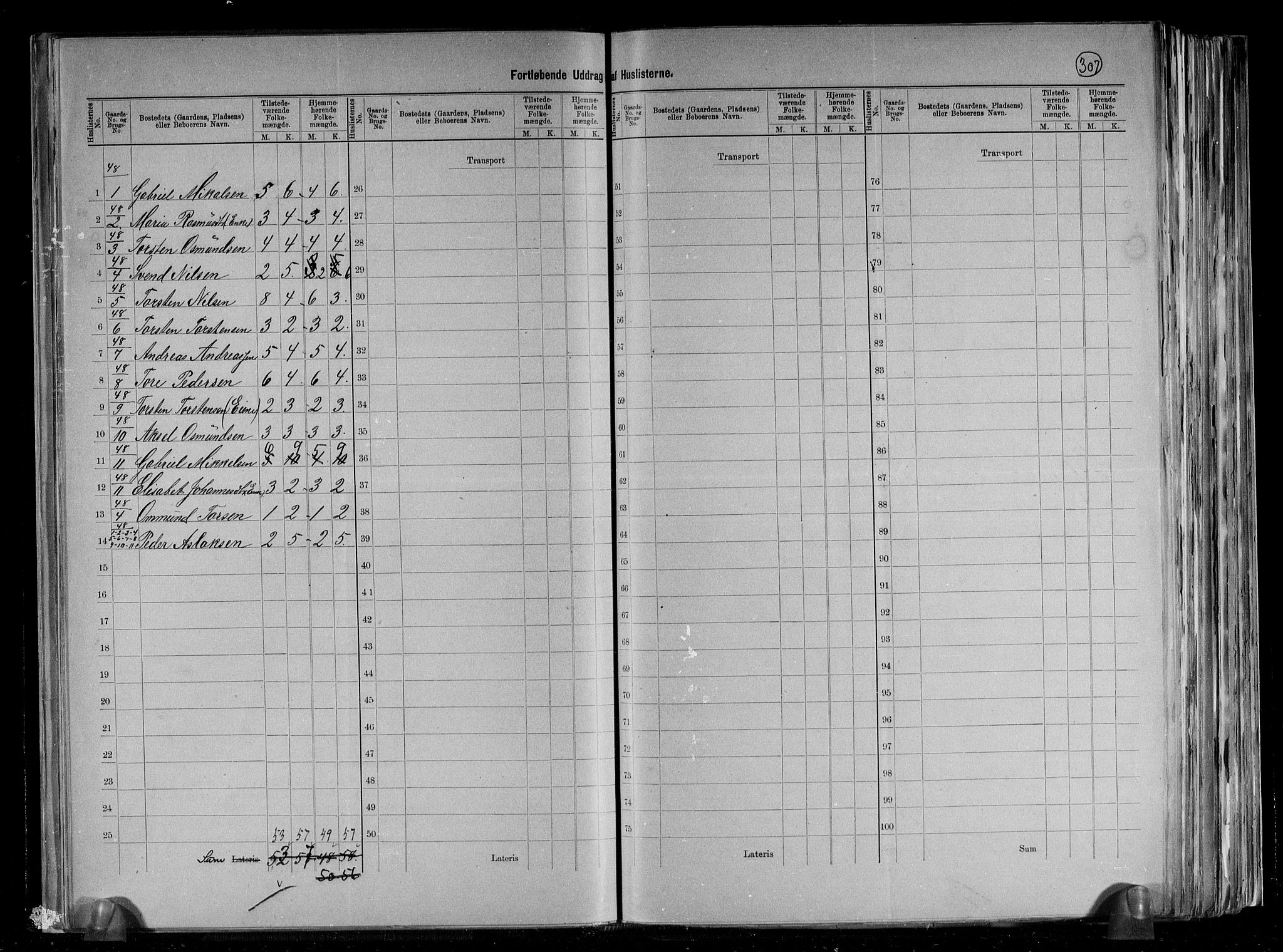 RA, 1891 census for 1129 Forsand, 1891, p. 23