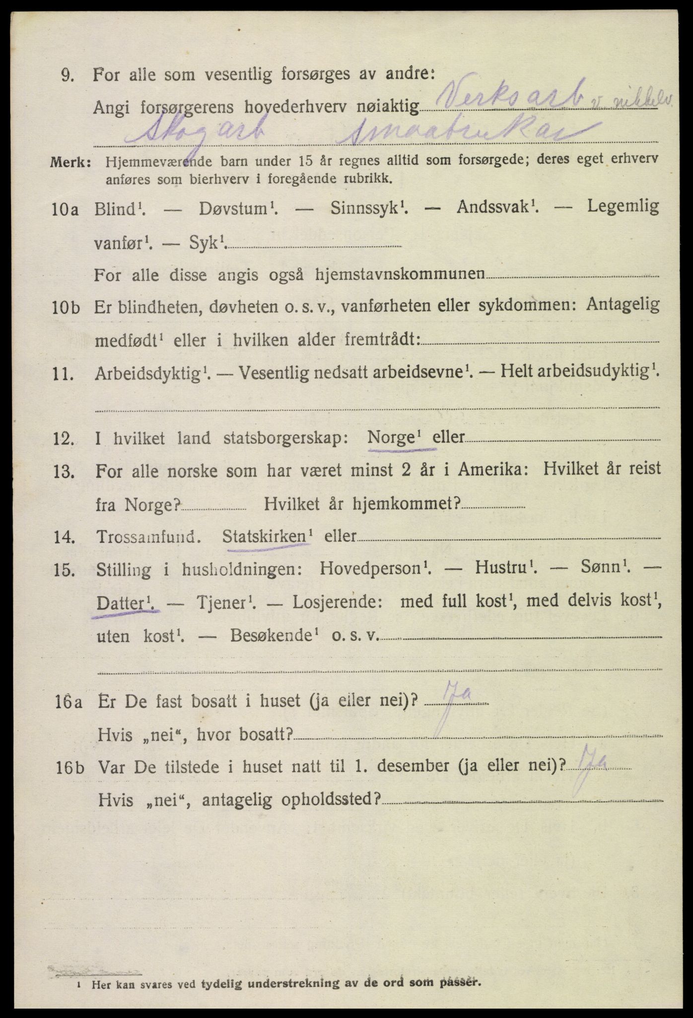 SAK, 1920 census for Hornnes, 1920, p. 974