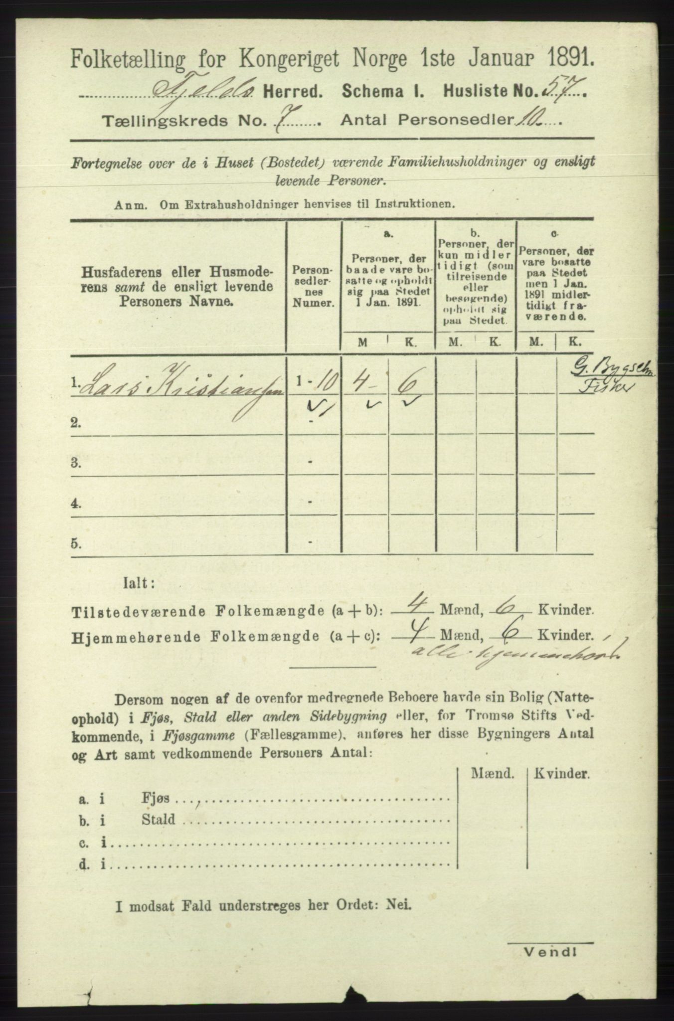 RA, 1891 census for 1246 Fjell, 1891, p. 3403