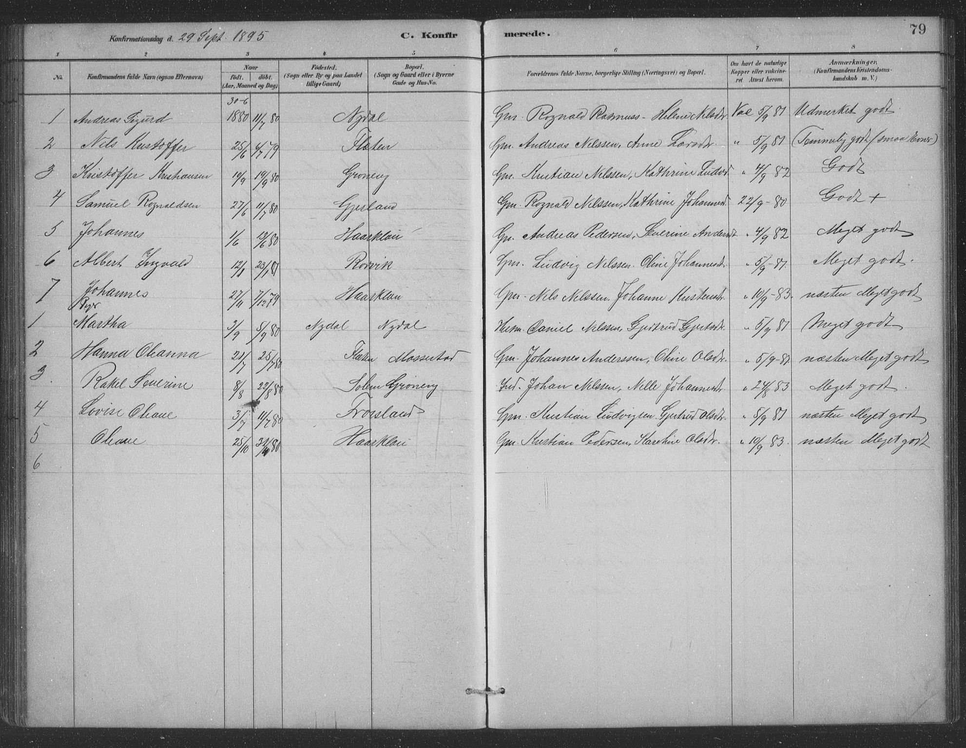 Førde sokneprestembete, AV/SAB-A-79901/H/Hab/Habc/L0002: Parish register (copy) no. C 2, 1881-1911, p. 79