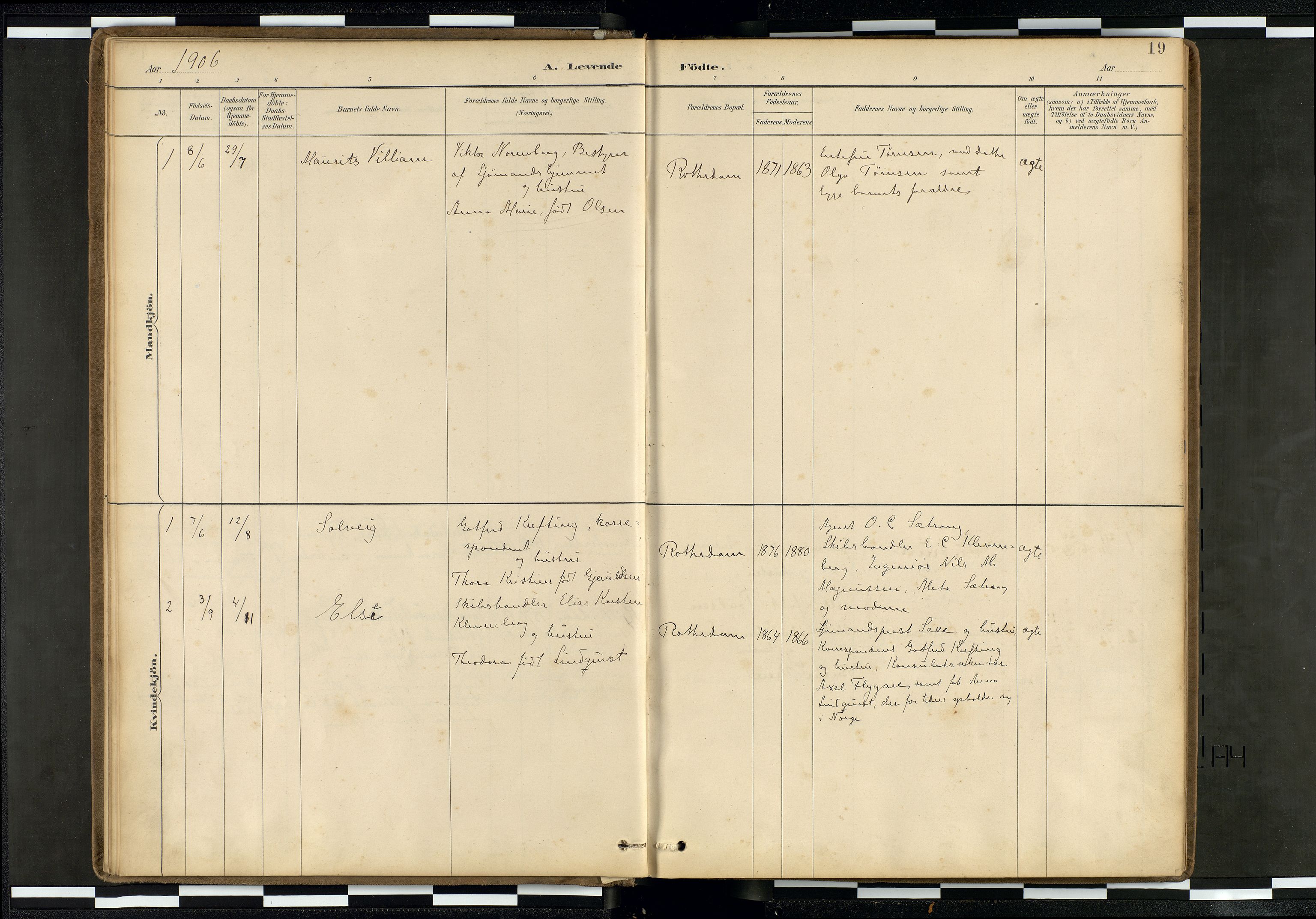 Den norske sjømannsmisjon i utlandet/Hollandske havner (Amsterdam-Rotterdam-Europort), AV/SAB-SAB/PA-0106/H/Ha/Haa/L0002: Parish register (official) no. A 2, 1887-1907, p. 18b-19a