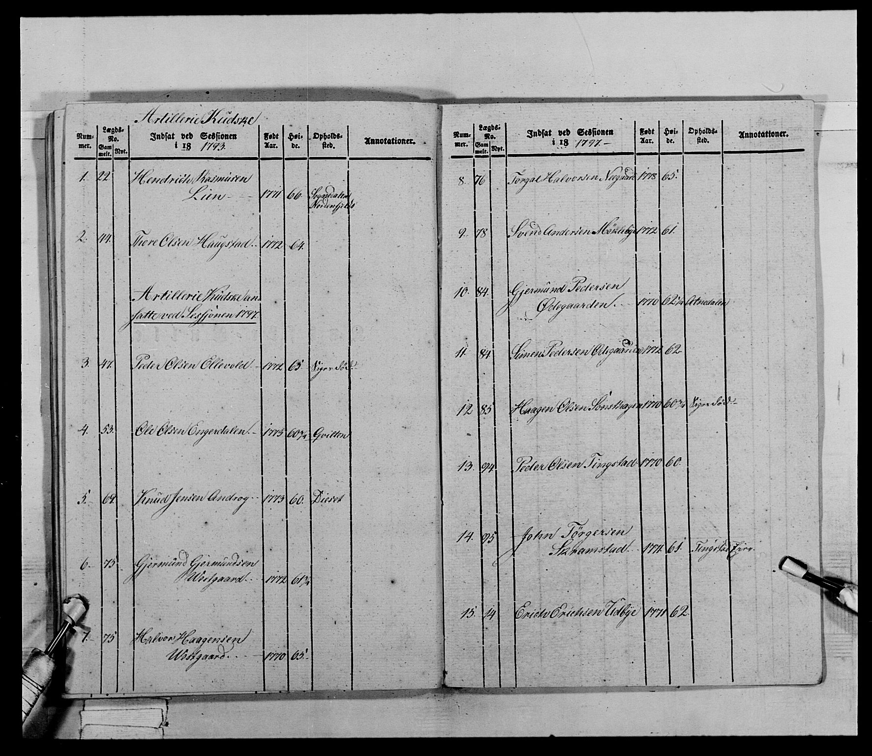 Generalitets- og kommissariatskollegiet, Det kongelige norske kommissariatskollegium, AV/RA-EA-5420/E/Eh/L0027: Skiløperkompaniene, 1812-1832, p. 621