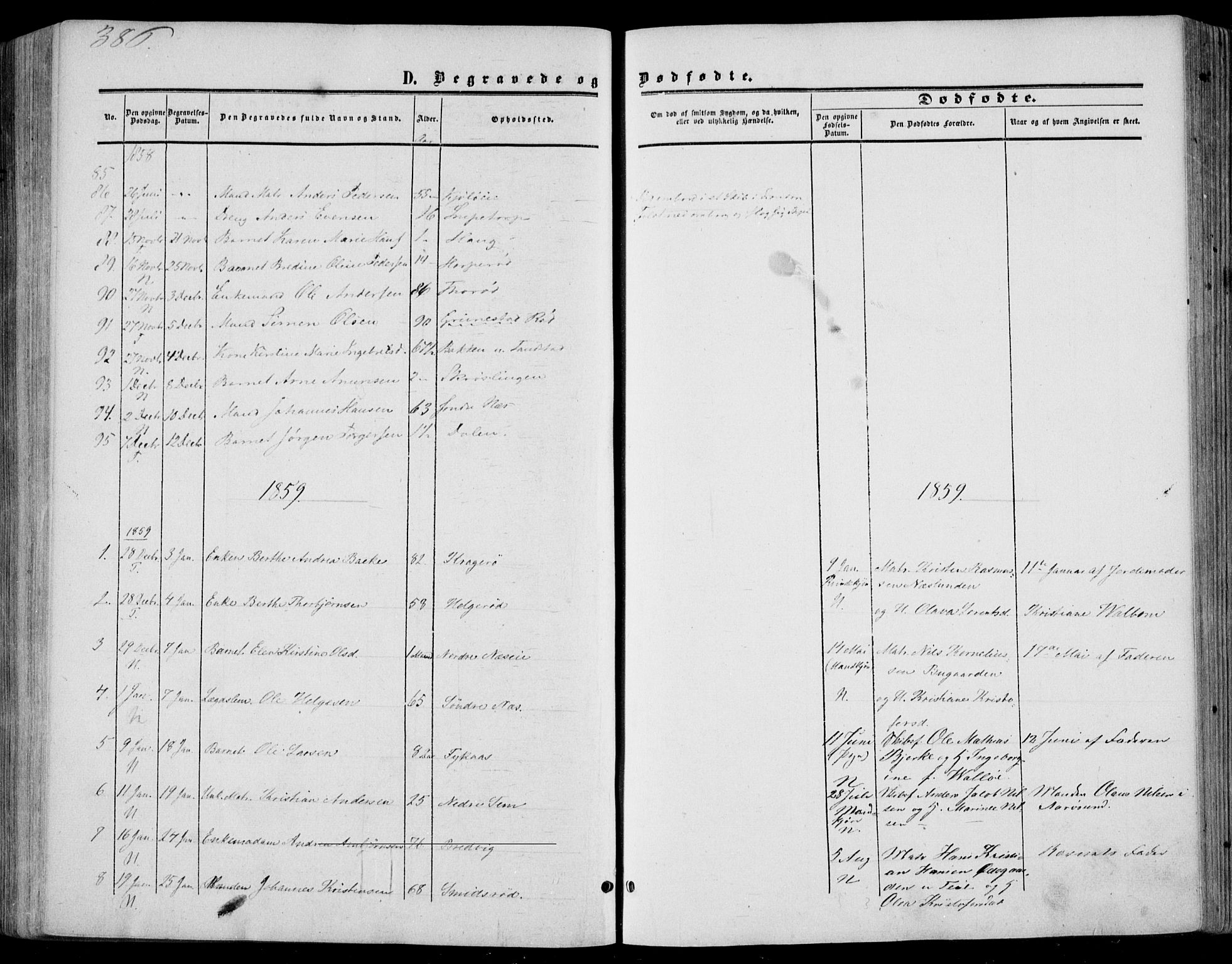 Nøtterøy kirkebøker, AV/SAKO-A-354/F/Fa/L0006: Parish register (official) no. I 6, 1852-1864, p. 386