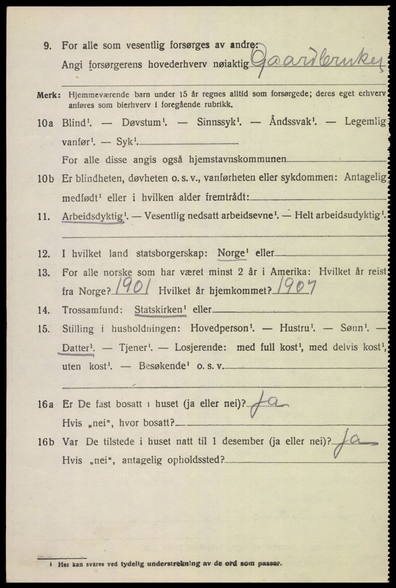 SAK, 1920 census for Feda, 1920, p. 932