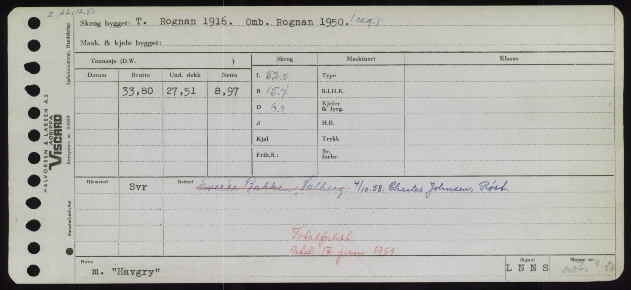 Sjøfartsdirektoratet med forløpere, Skipsmålingen, RA/S-1627/H/Hd/L0014: Fartøy, H-Havl, p. 563