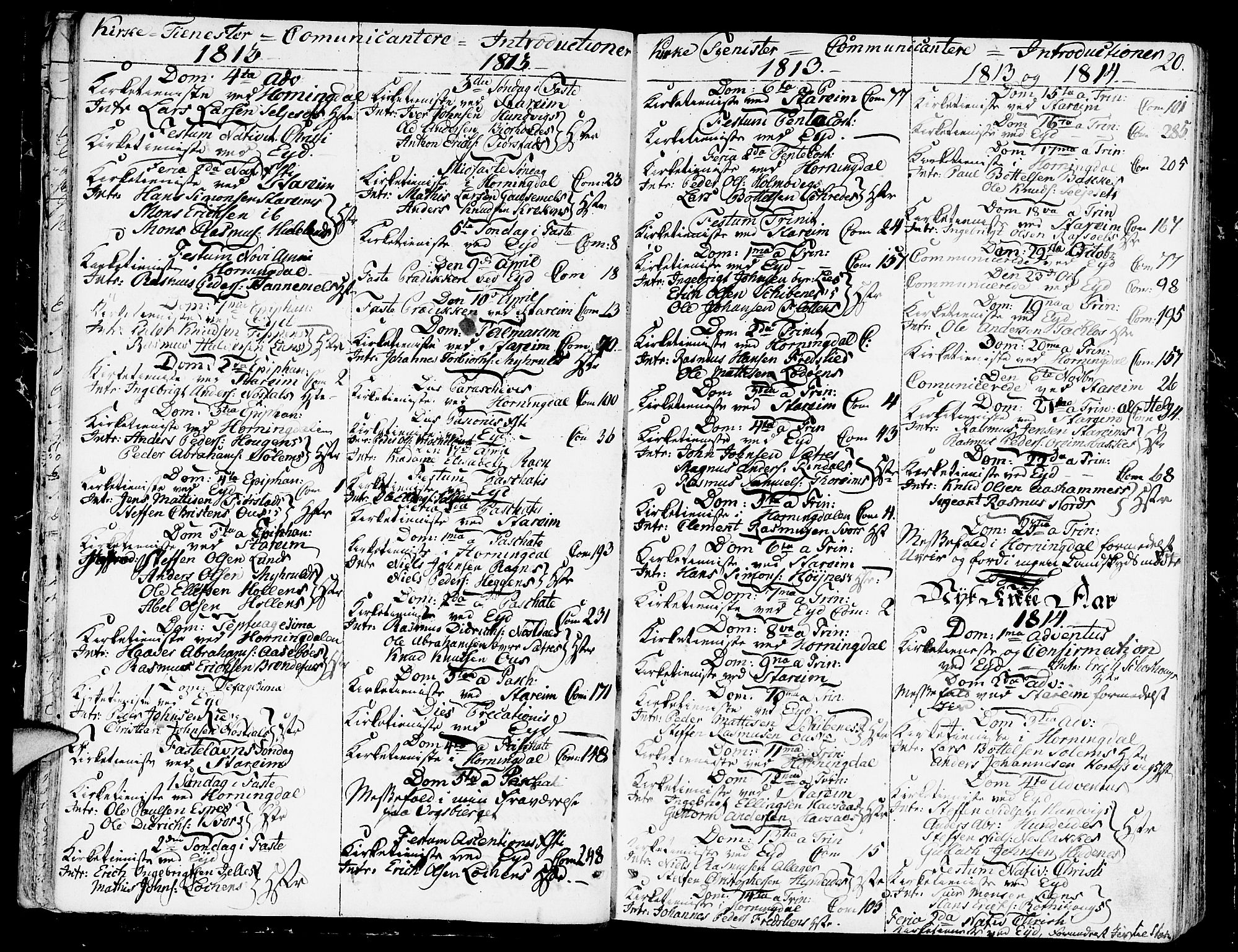 Eid sokneprestembete, AV/SAB-A-82301/H/Haa/Haaa/L0004: Parish register (official) no. A 4, 1806-1815, p. 20