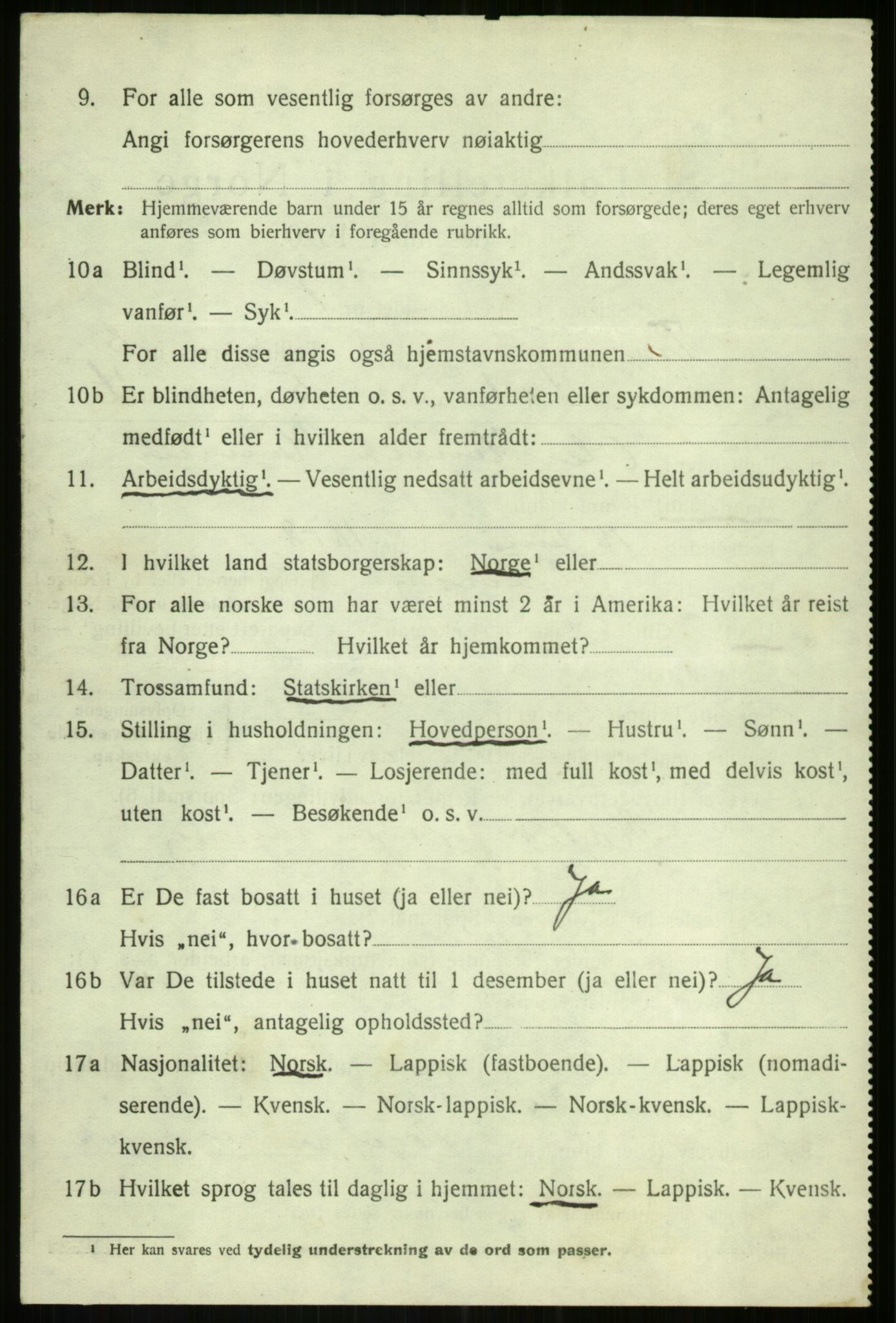 SATØ, 1920 census for Tranøy, 1920, p. 3816