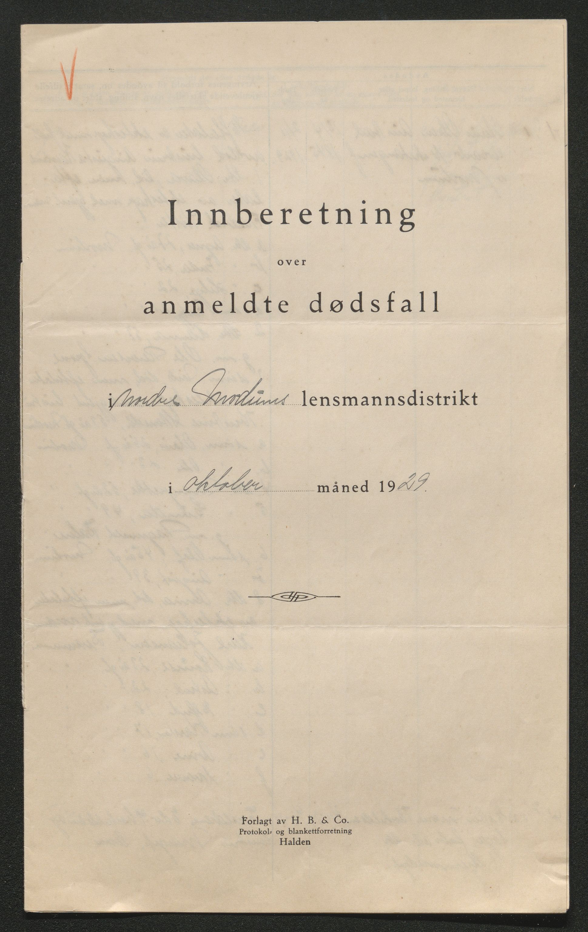 Eiker, Modum og Sigdal sorenskriveri, AV/SAKO-A-123/H/Ha/Hab/L0045: Dødsfallsmeldinger, 1928-1929, p. 1046