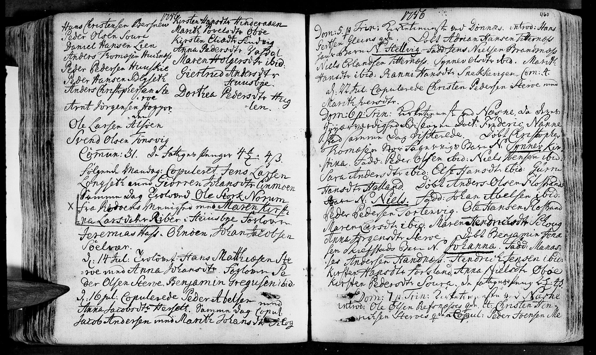 Ministerialprotokoller, klokkerbøker og fødselsregistre - Nordland, SAT/A-1459/838/L0543: Parish register (official) no. 838A02, 1738-1769, p. 459-460