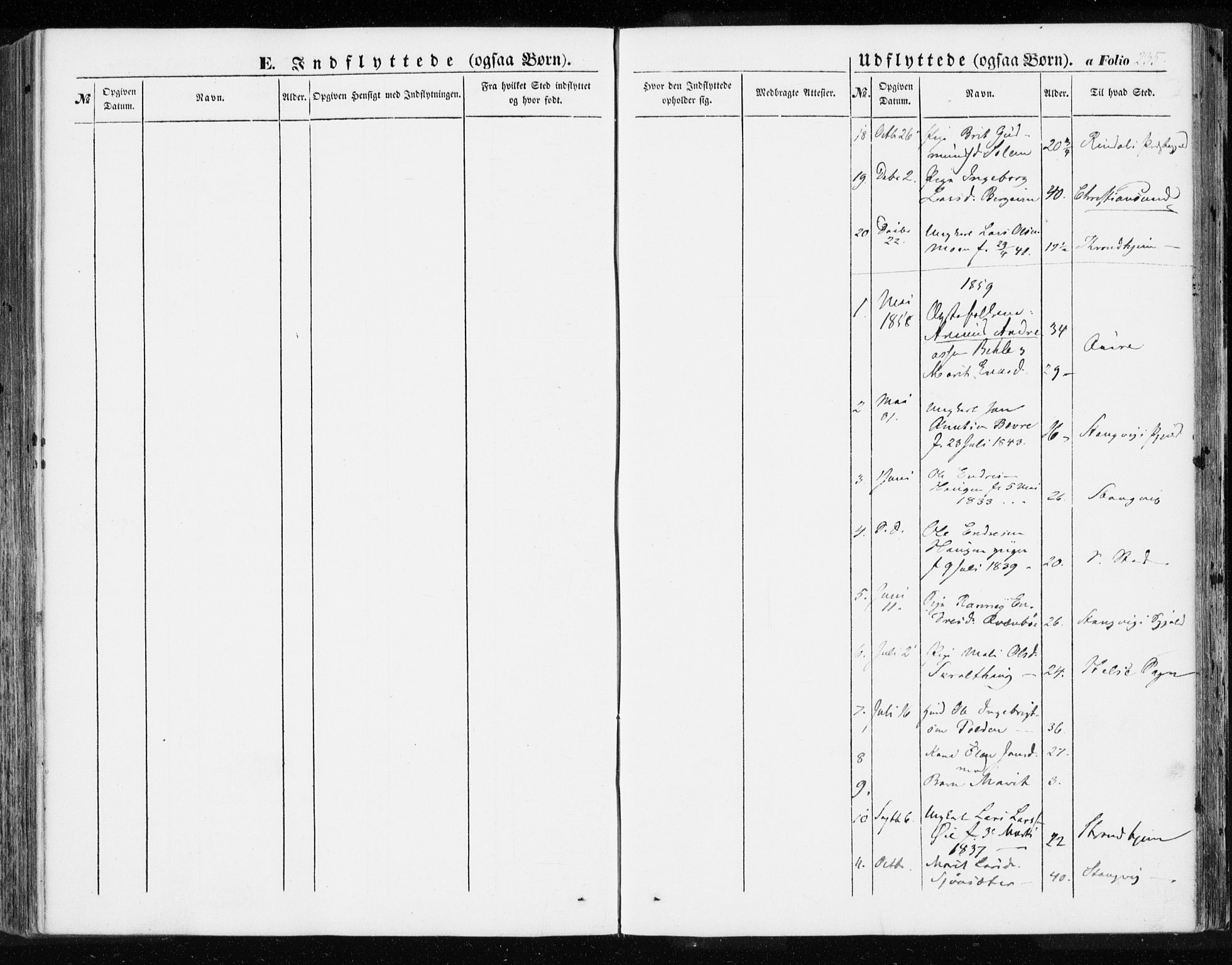 Ministerialprotokoller, klokkerbøker og fødselsregistre - Møre og Romsdal, AV/SAT-A-1454/595/L1044: Parish register (official) no. 595A06, 1852-1863, p. 235