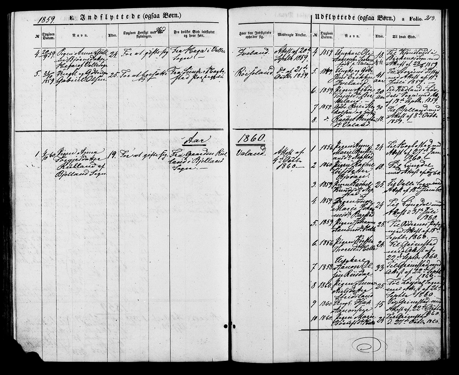 Nord-Audnedal sokneprestkontor, AV/SAK-1111-0032/F/Fa/Faa/L0002: Parish register (official) no. A 2, 1857-1882, p. 213