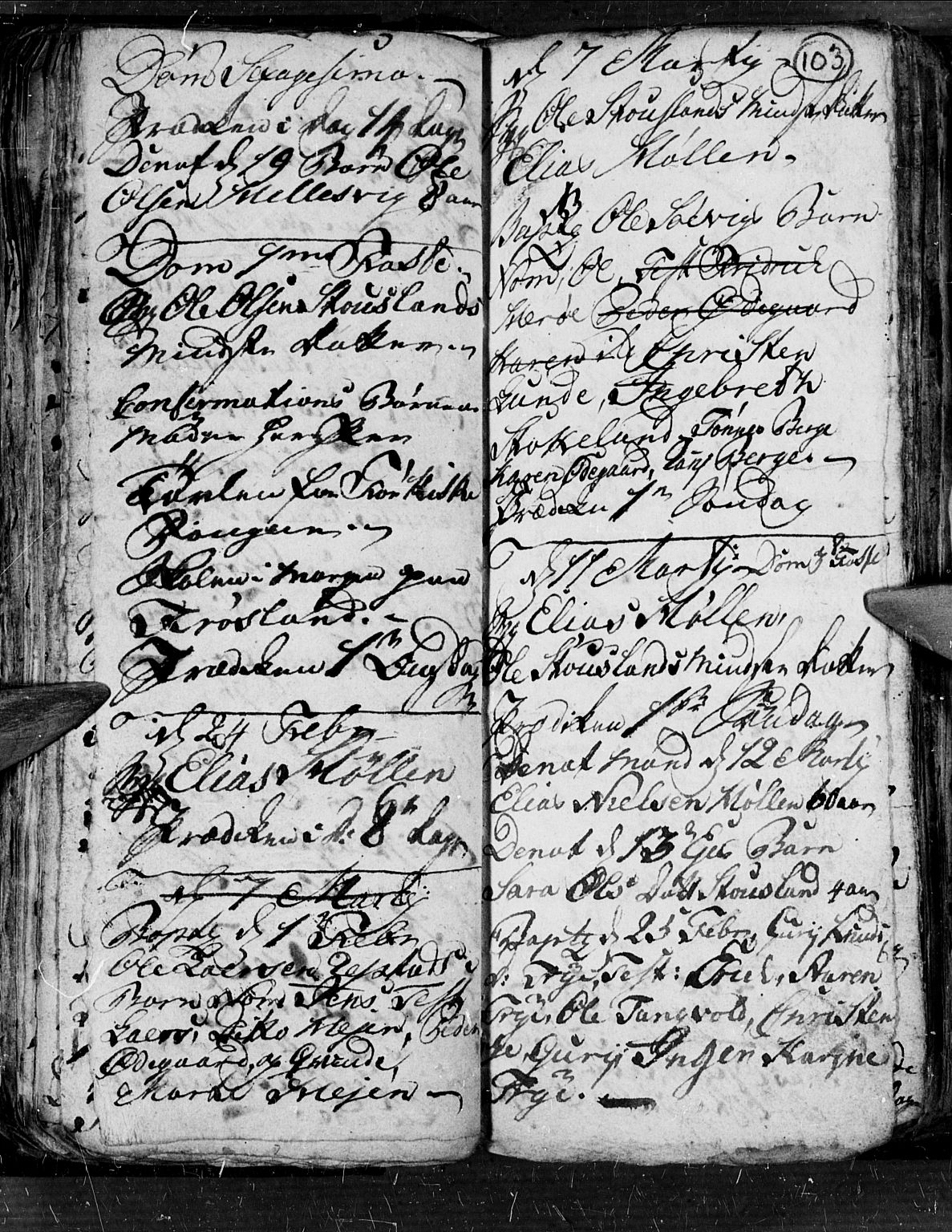 Søgne sokneprestkontor, AV/SAK-1111-0037/F/Fb/Fbb/L0001: Parish register (copy) no. B 1, 1779-1802, p. 103