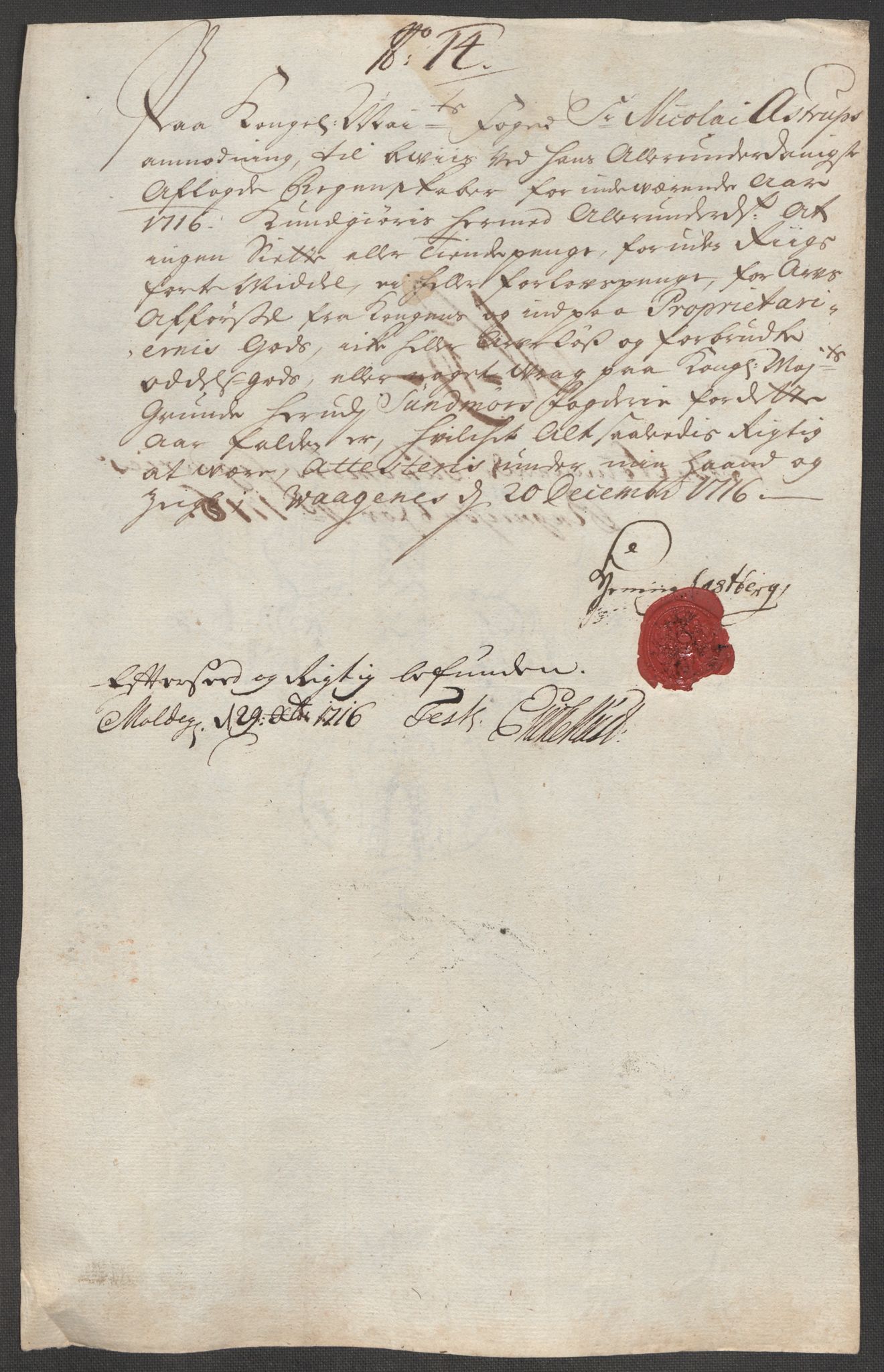 Rentekammeret inntil 1814, Reviderte regnskaper, Fogderegnskap, AV/RA-EA-4092/R54/L3568: Fogderegnskap Sunnmøre, 1716, p. 119