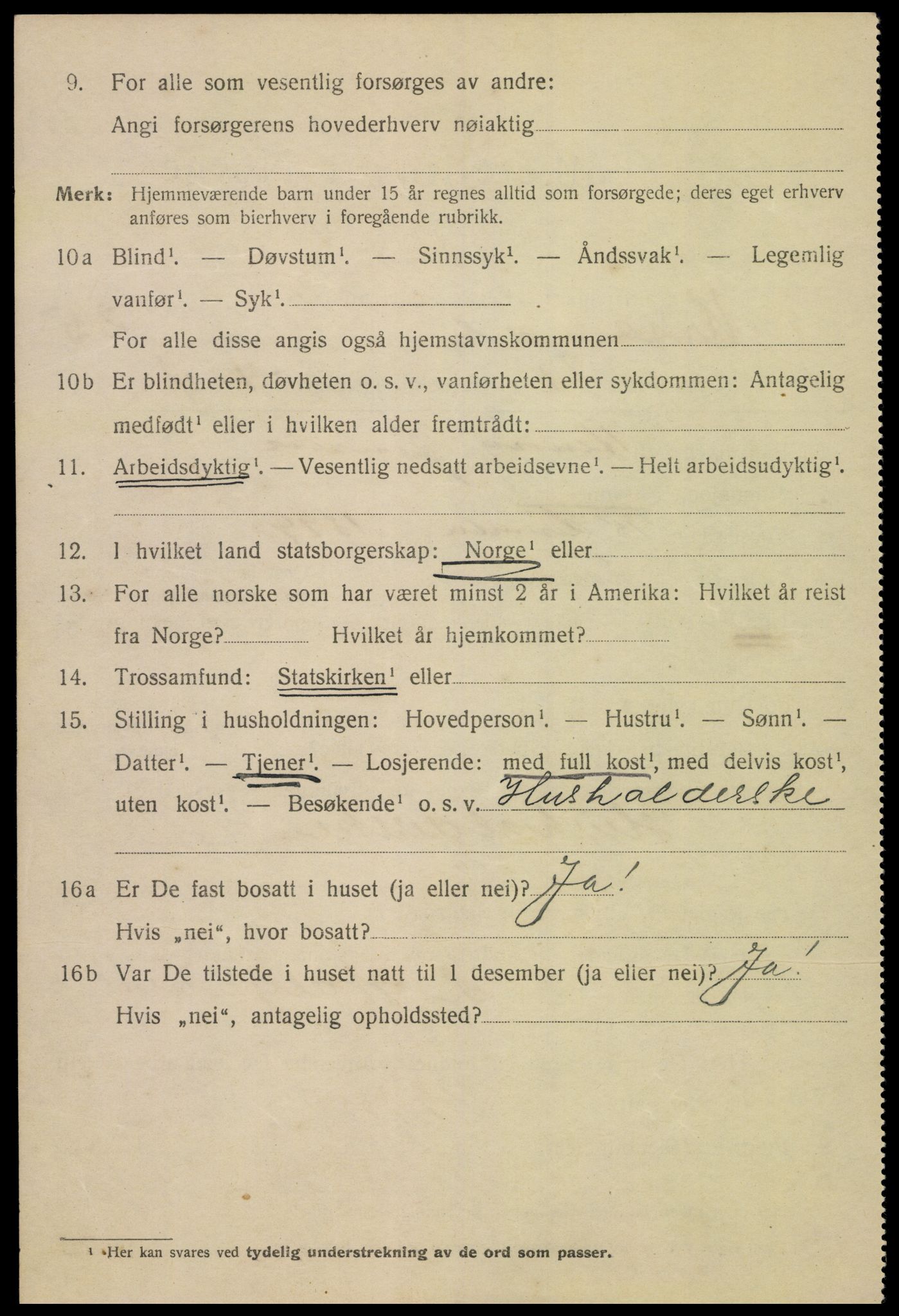 SAK, 1920 census for Kristiansand, 1920, p. 44018