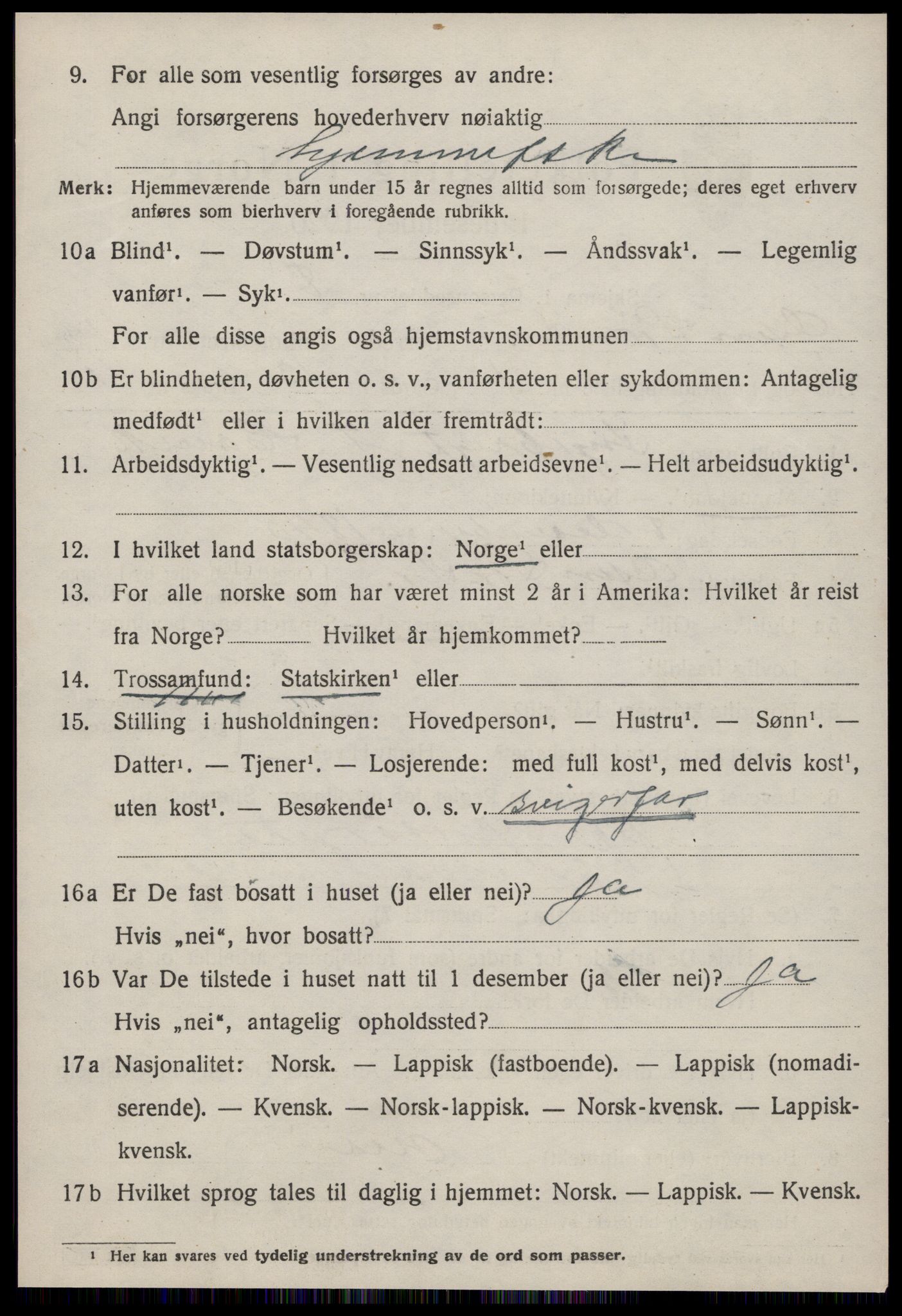 SAT, 1920 census for Osen, 1920, p. 1578