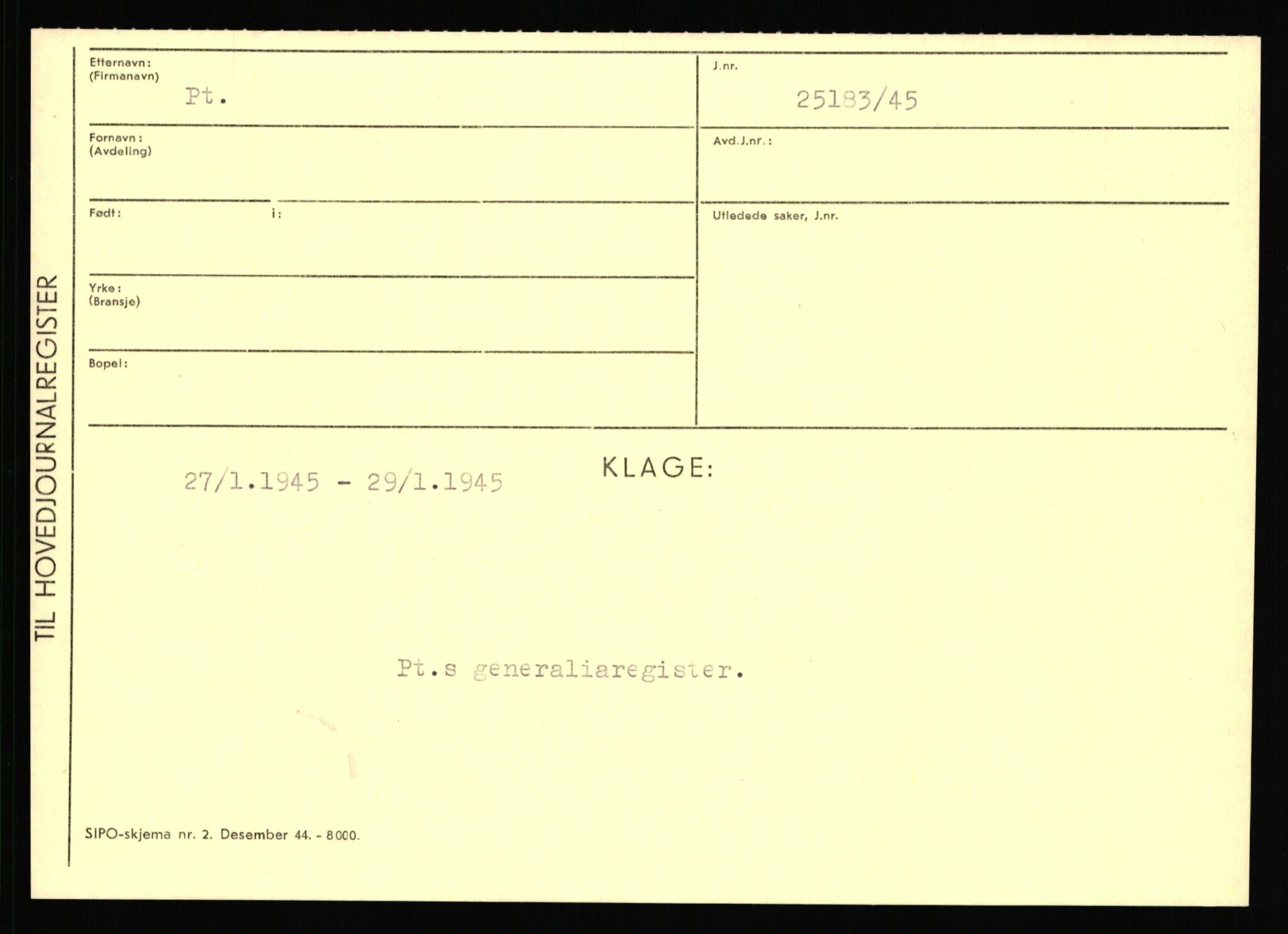Statspolitiet - Hovedkontoret / Osloavdelingen, AV/RA-S-1329/C/Ca/L0012: Oanæs - Quistgaard	, 1943-1945, p. 4916