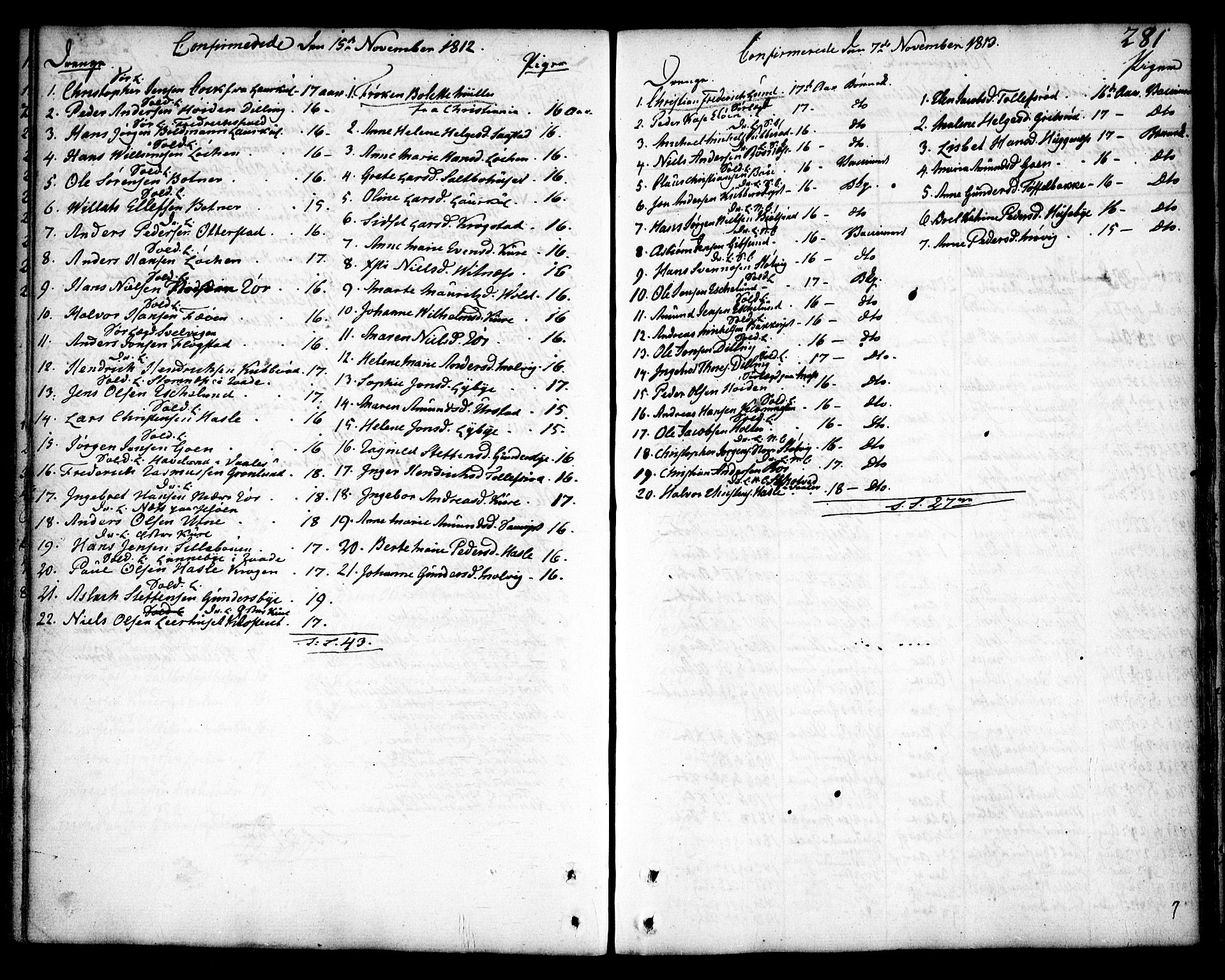 Rygge prestekontor Kirkebøker, SAO/A-10084b/F/Fa/L0002: Parish register (official) no. 2, 1771-1814, p. 281