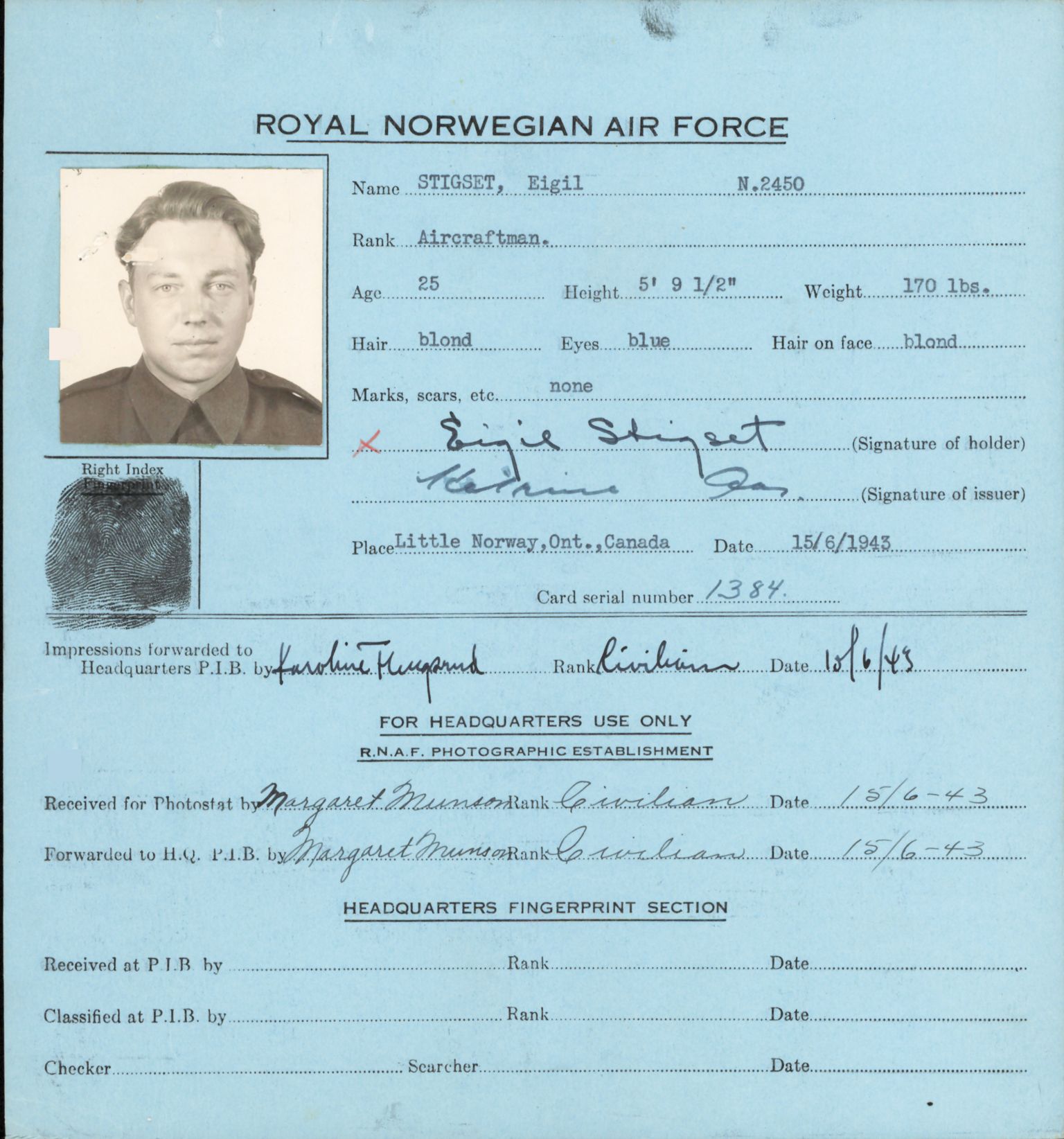 Forsvaret, Forsvarets overkommando/Luftforsvarsstaben, AV/RA-RAFA-4079/P/Pa/L0052: Personellpapirer, 1917, p. 65