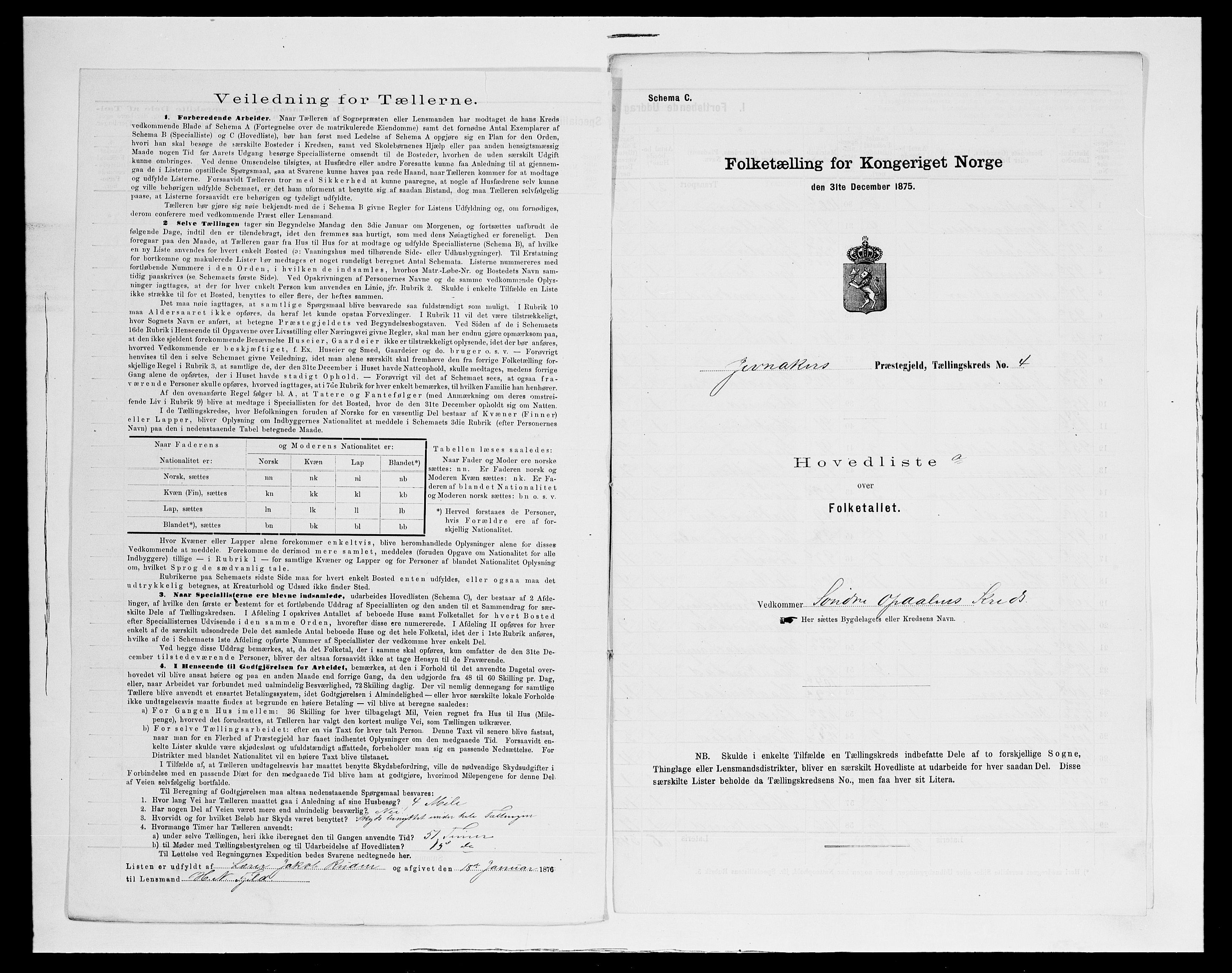 SAH, 1875 census for 0532P Jevnaker, 1875, p. 30