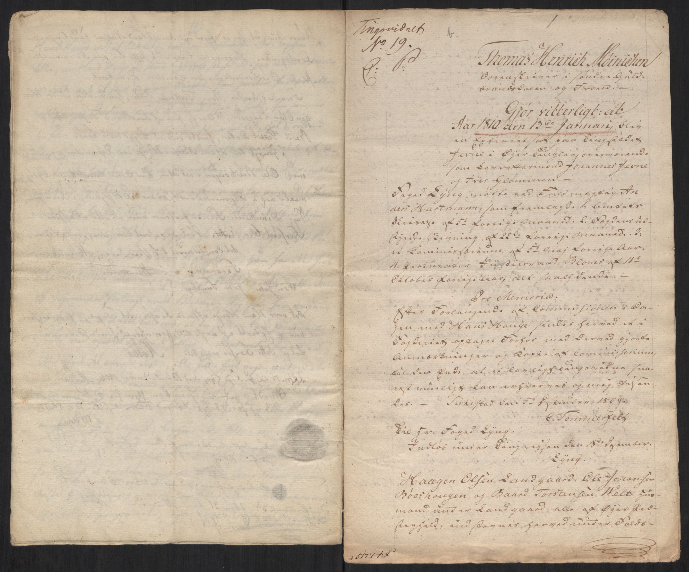 Justisdepartementet, Kommisjon i saken mot Hans Nielsen Hauge 1804, AV/RA-S-1151/D/L0004: Hans Nielsen Hauges sak, 1813, p. 679