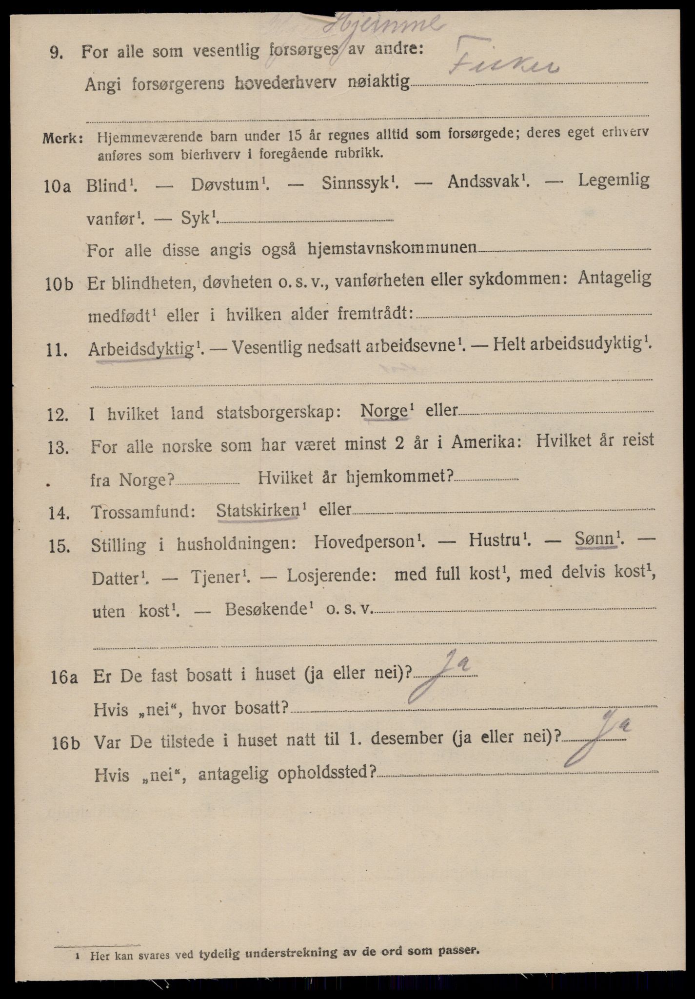 SAT, 1920 census for Straumsnes, 1920, p. 2242