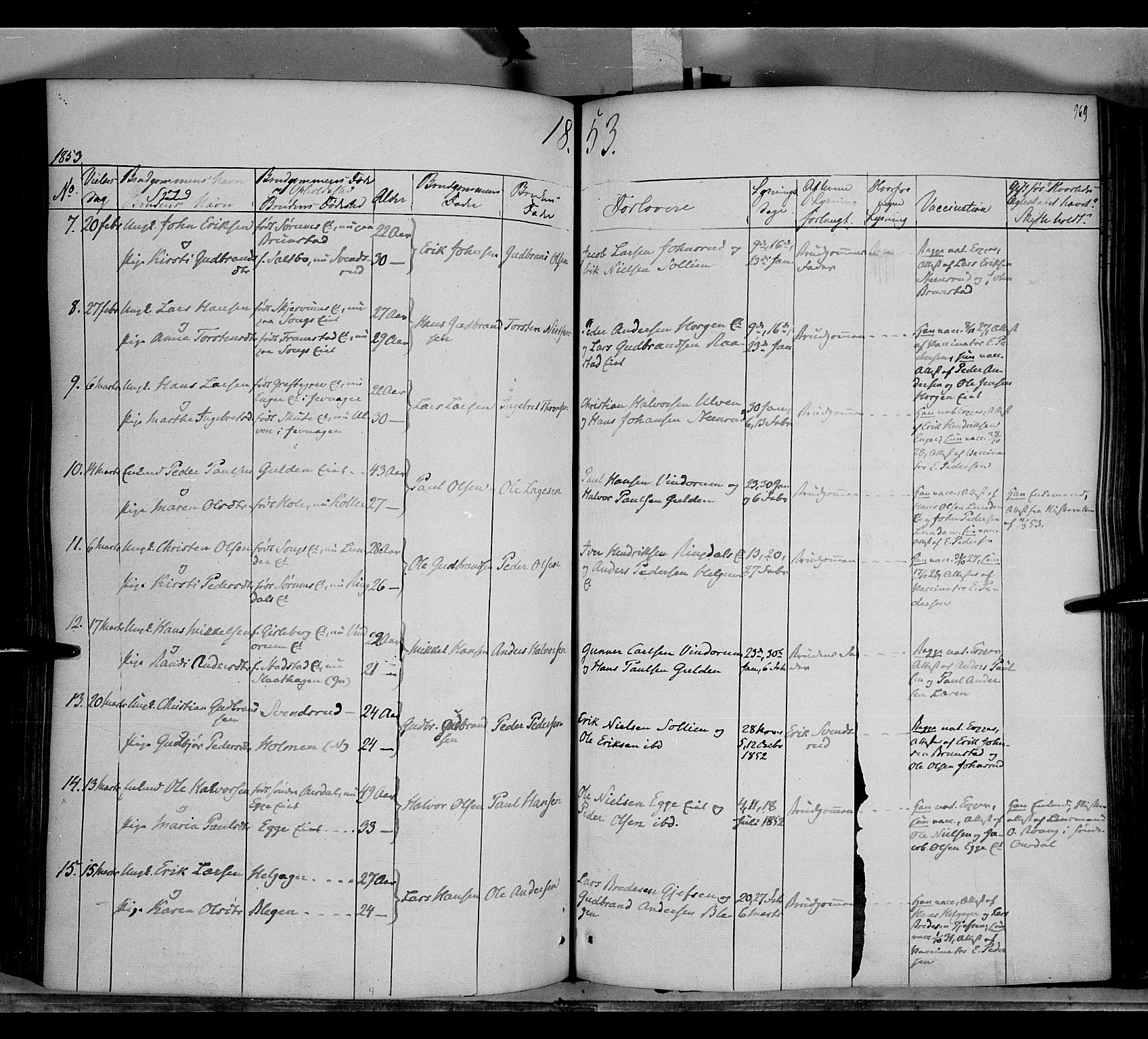 Gran prestekontor, SAH/PREST-112/H/Ha/Haa/L0011: Parish register (official) no. 11, 1842-1856, p. 968-969