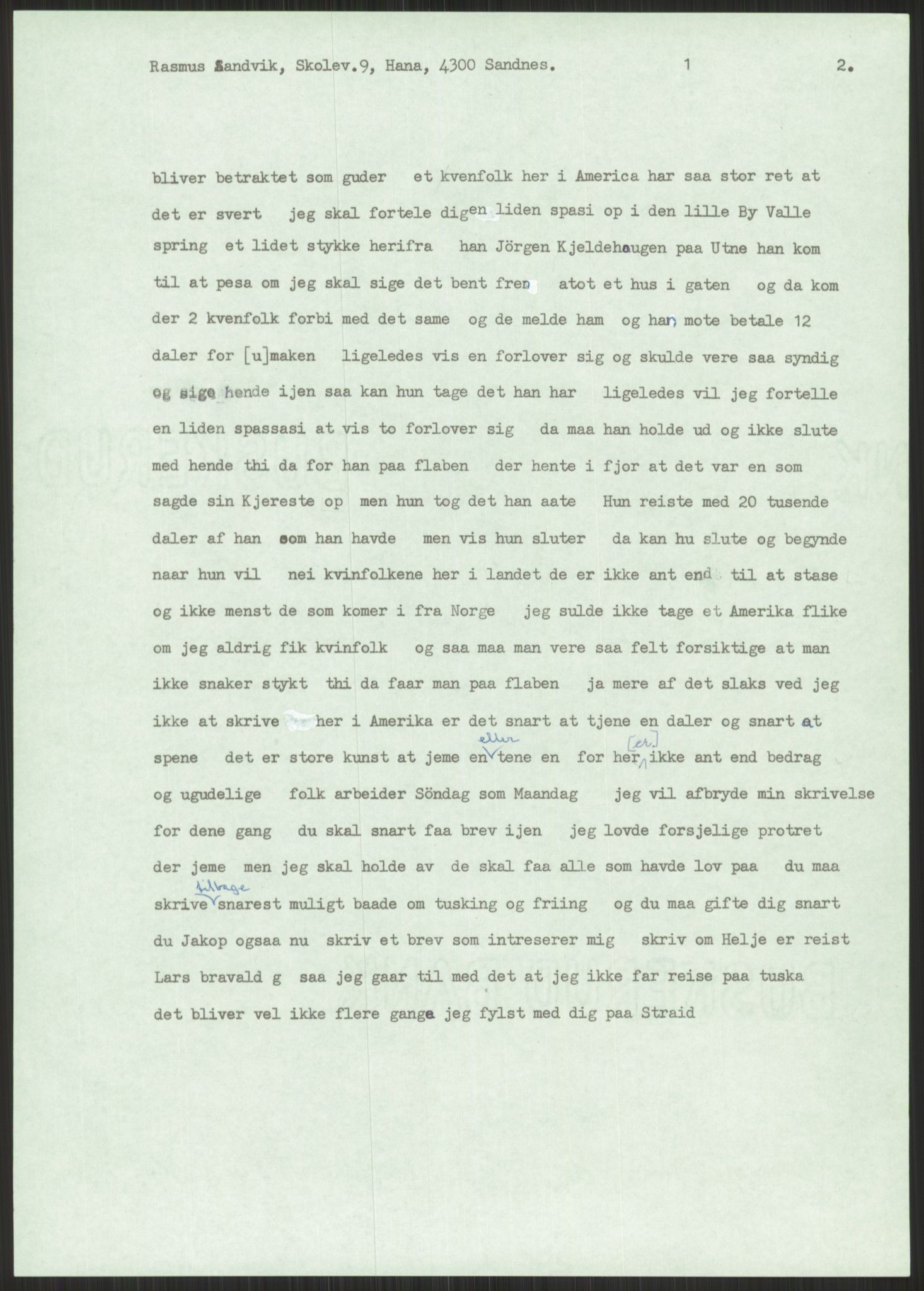 Samlinger til kildeutgivelse, Amerikabrevene, AV/RA-EA-4057/F/L0032: Innlån fra Hordaland: Nesheim - Øverland, 1838-1914, p. 521