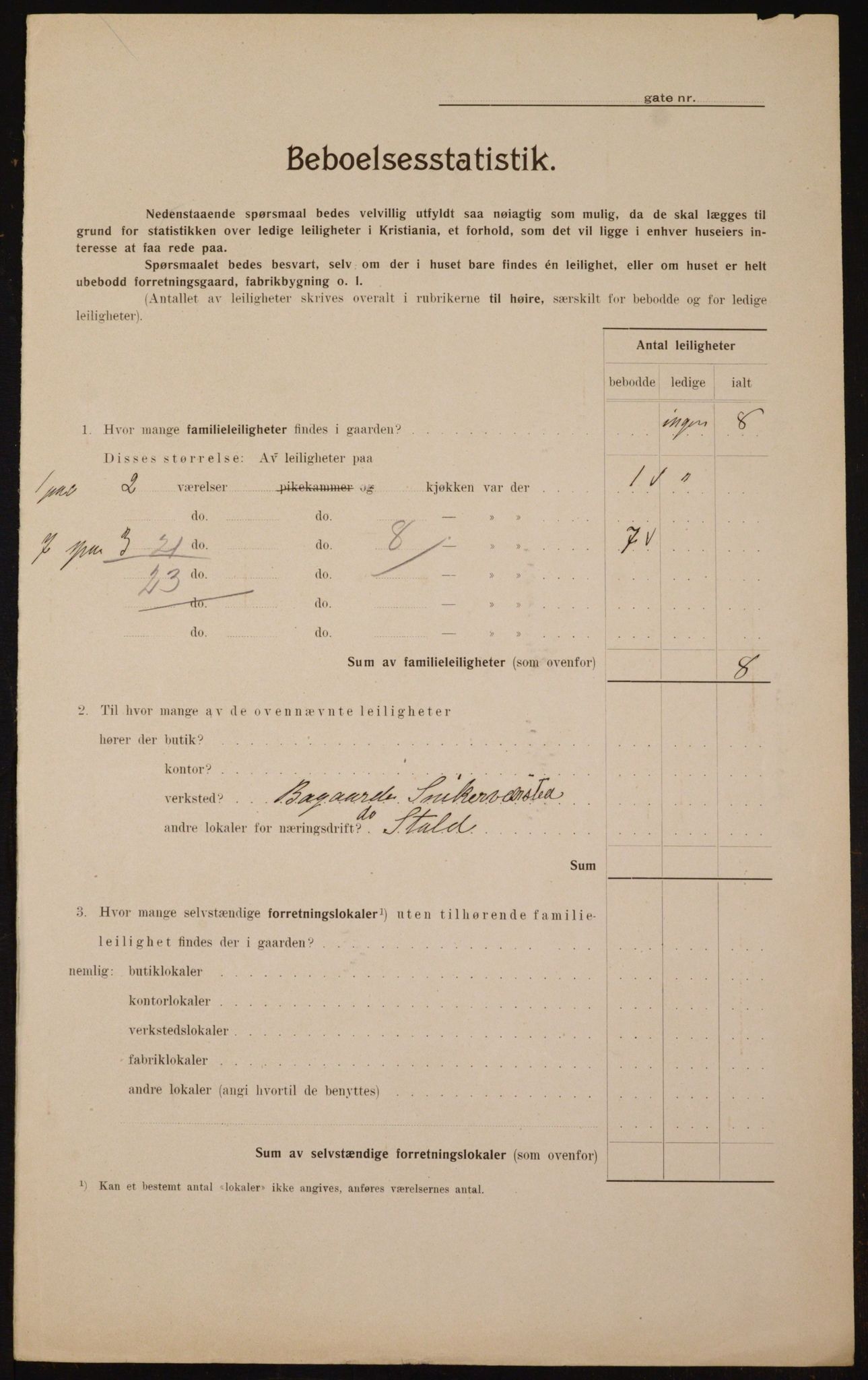 OBA, Municipal Census 1910 for Kristiania, 1910, p. 45688