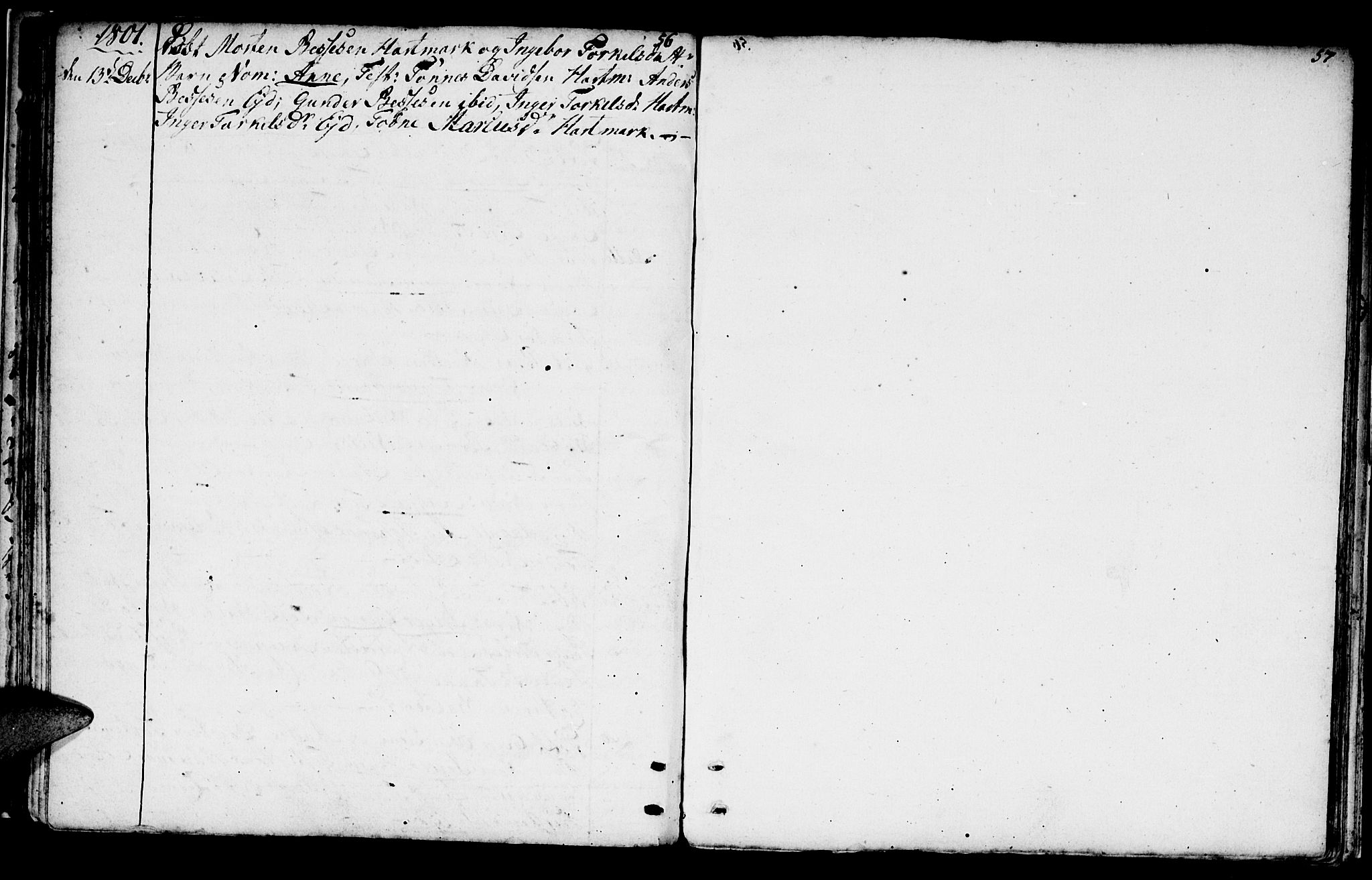 Mandal sokneprestkontor, SAK/1111-0030/F/Fa/Fab/L0002: Parish register (official) no. A 2, 1753-1801, p. 56-57