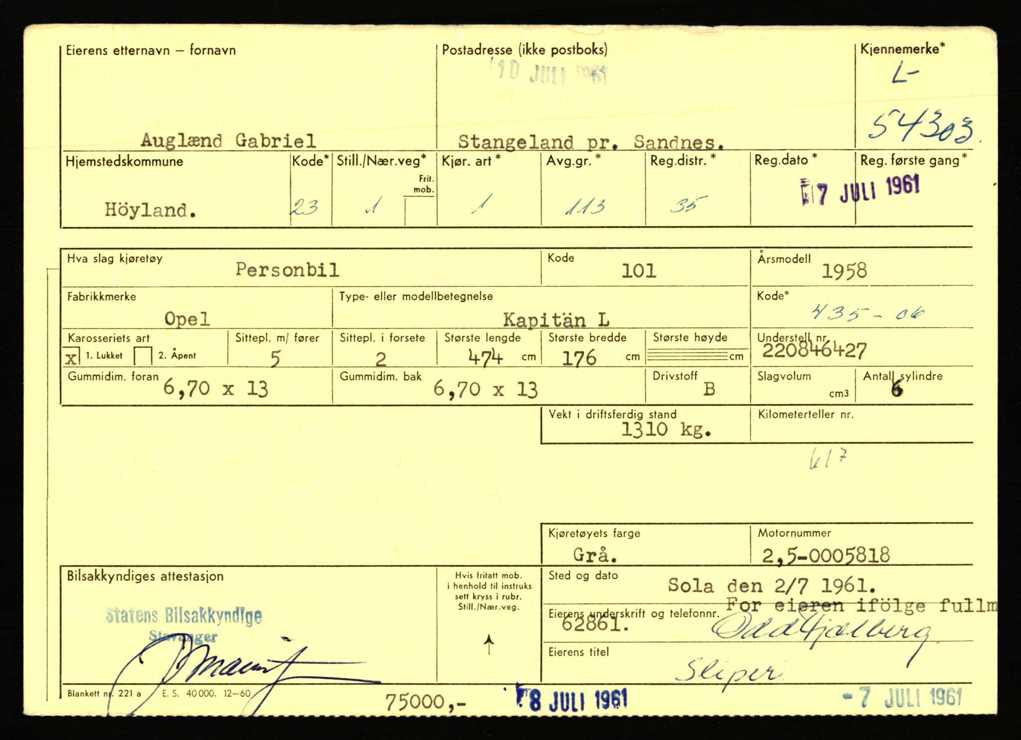 Stavanger trafikkstasjon, AV/SAST-A-101942/0/F/L0054: L-54200 - L-55699, 1930-1971, p. 215