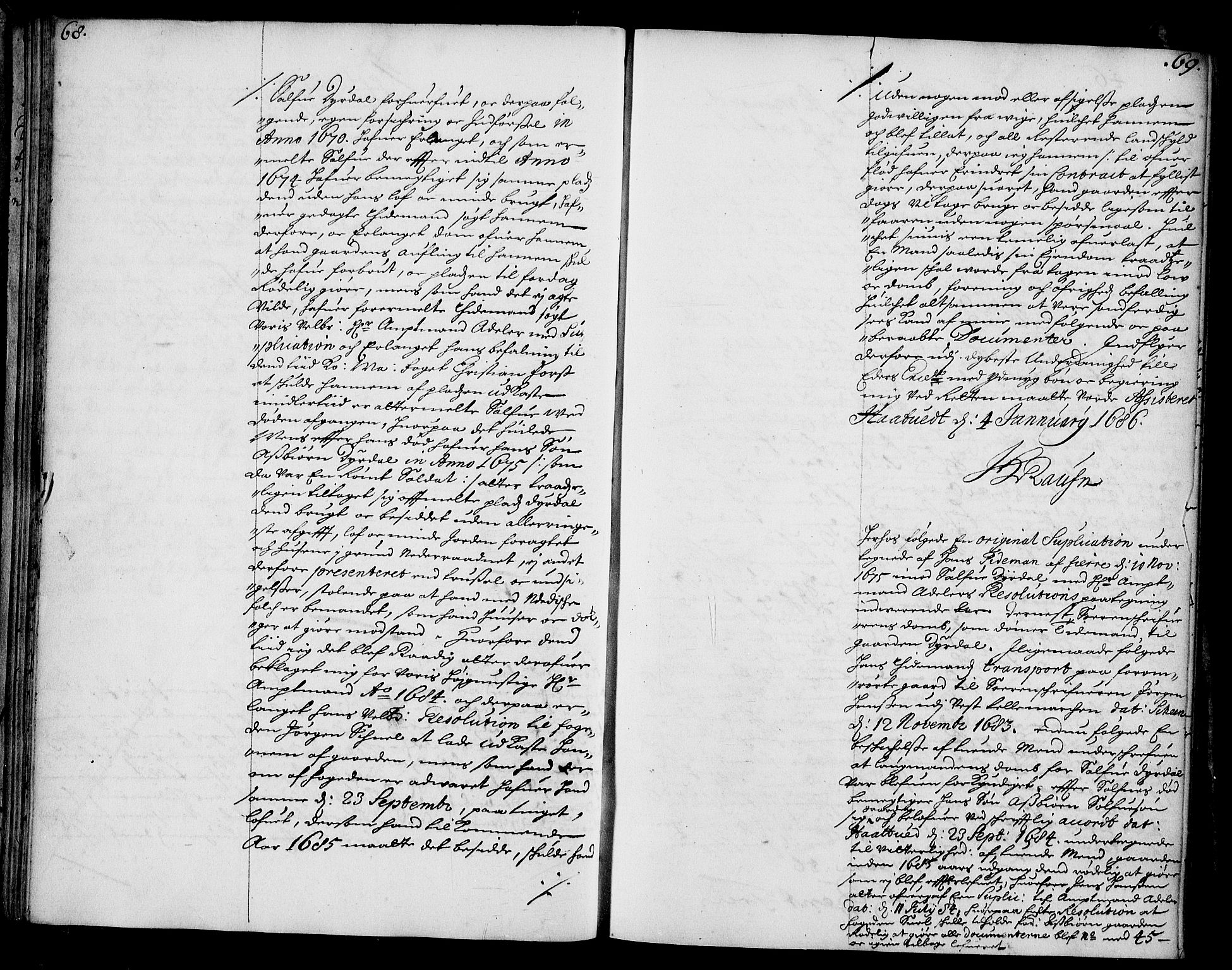 Stattholderembetet 1572-1771, AV/RA-EA-2870/Ae/L0002: Supplikasjons- og resolusjonsprotokoll, 1686, p. 68-69