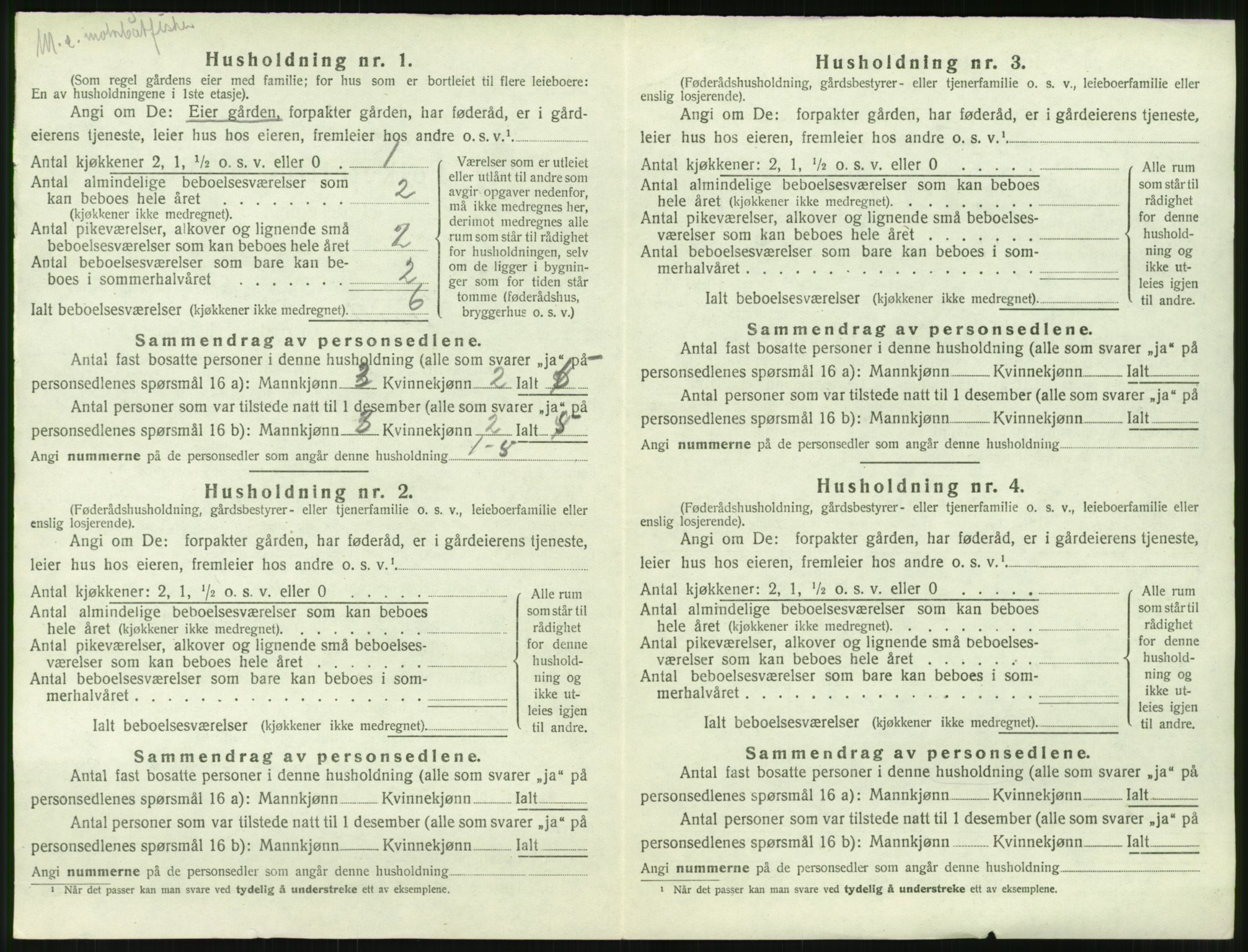 SAT, 1920 census for Sandøy, 1920, p. 435